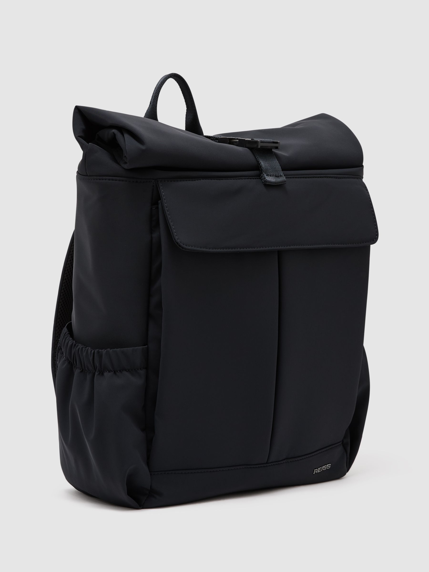 Technical Roll-Top Backpack in Navy - Image 2 of 5