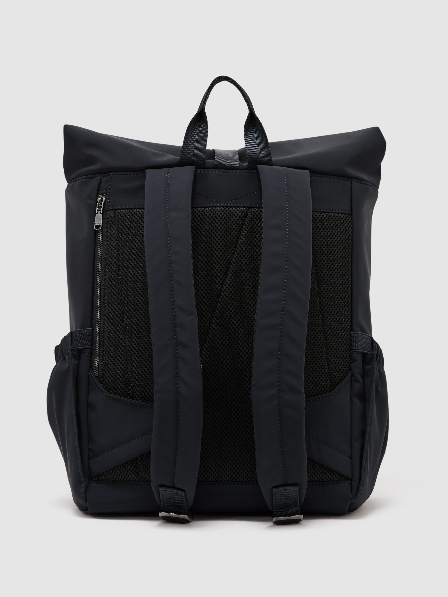 Technical Roll-Top Backpack in Navy - Image 4 of 5