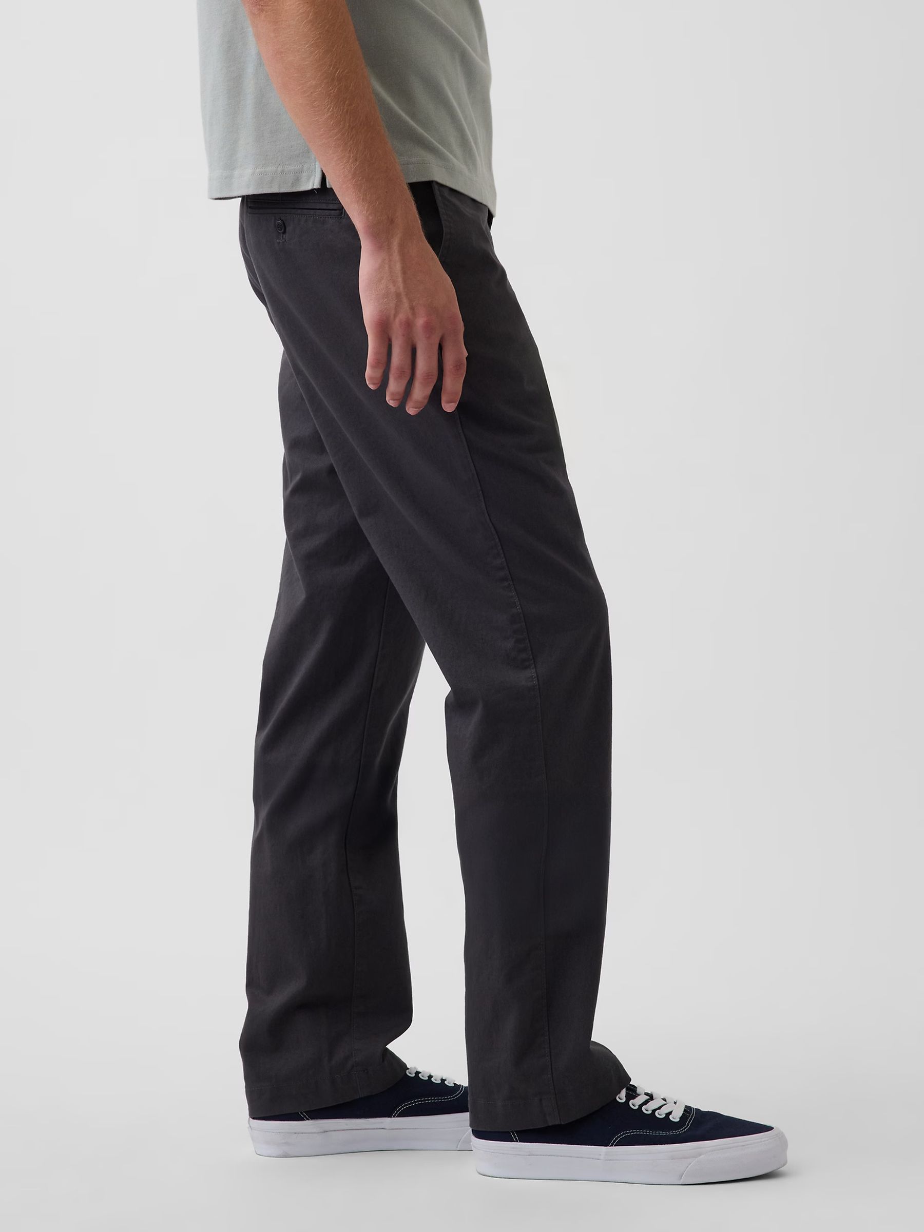Black Modern Straight Chinos - Image 3 of 7