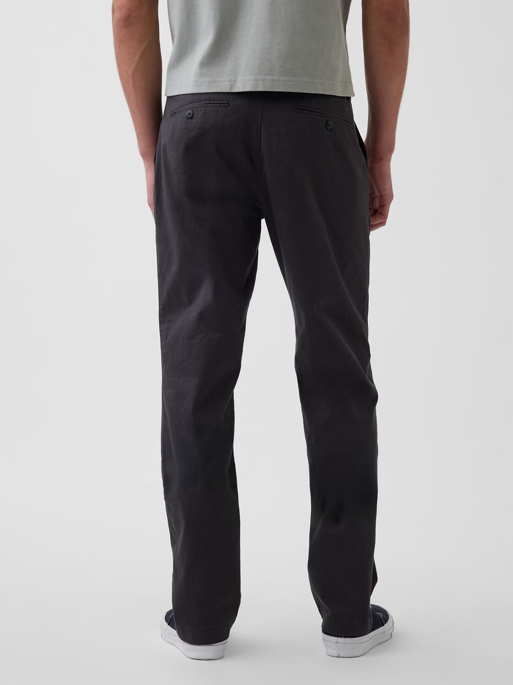 Black Modern Straight Chinos - Image 4 of 7