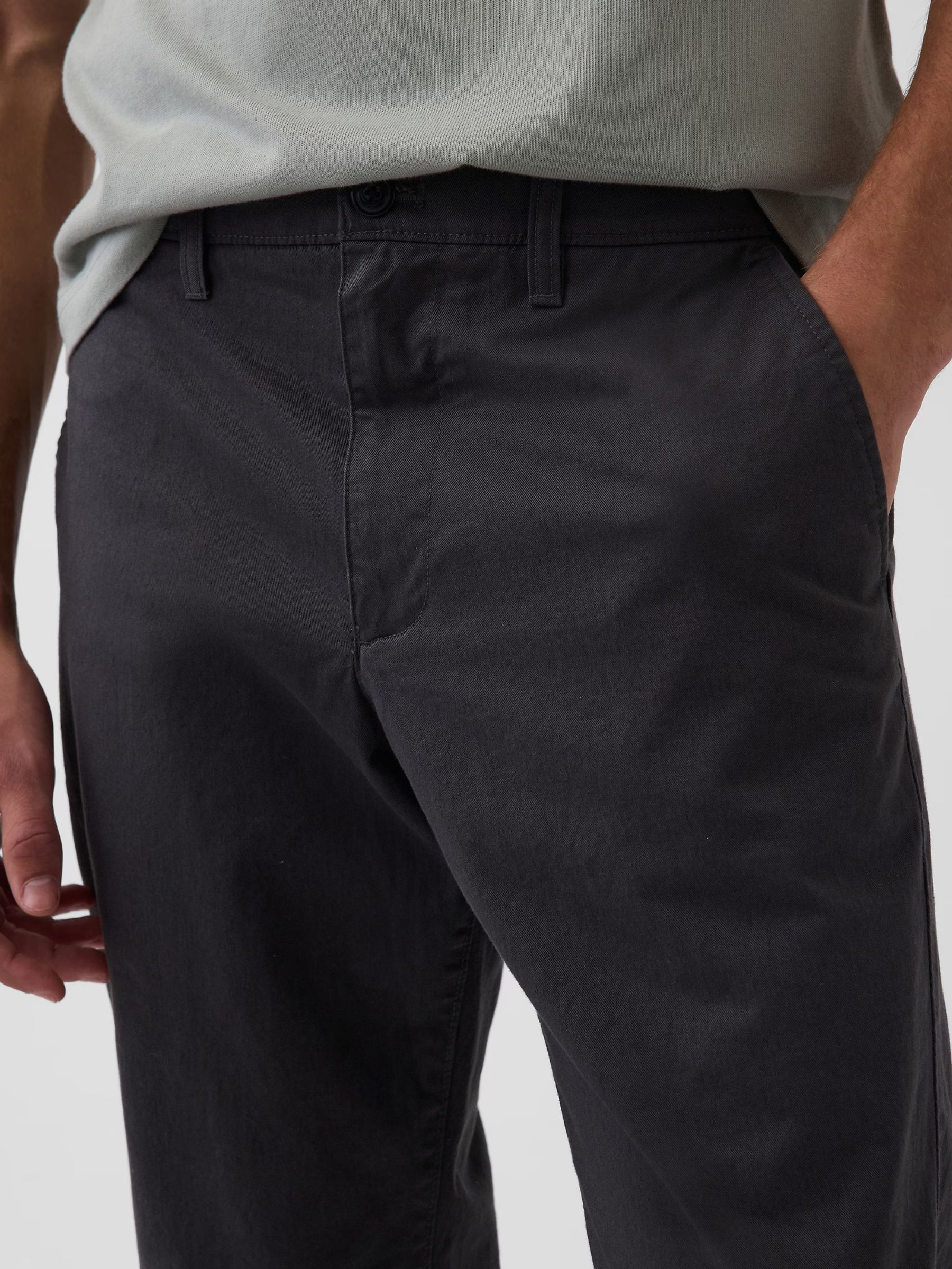 Black Modern Straight Chinos - Image 5 of 7