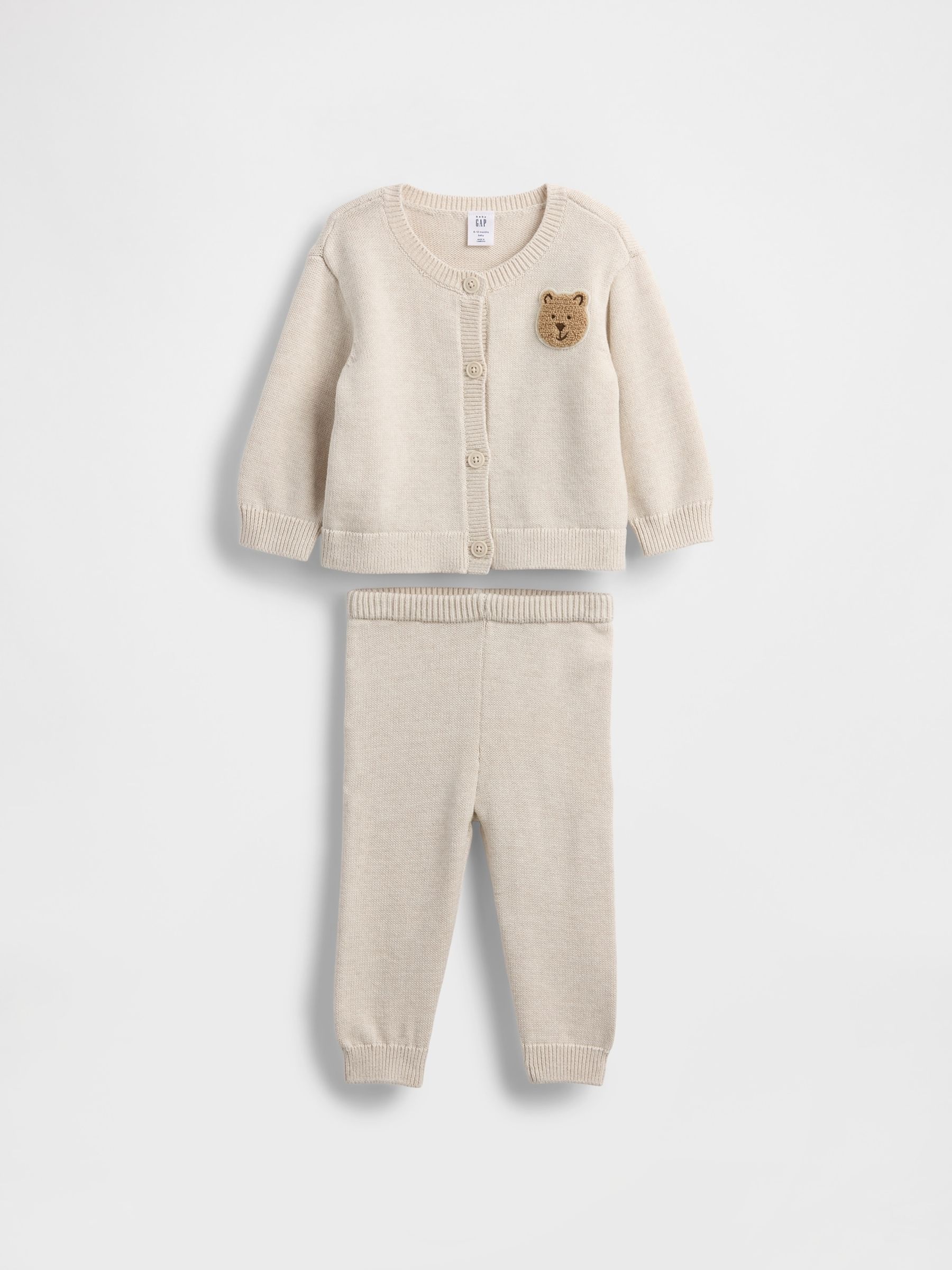 Beige Brannan Bear Cardigan Set - Image 1 of 3