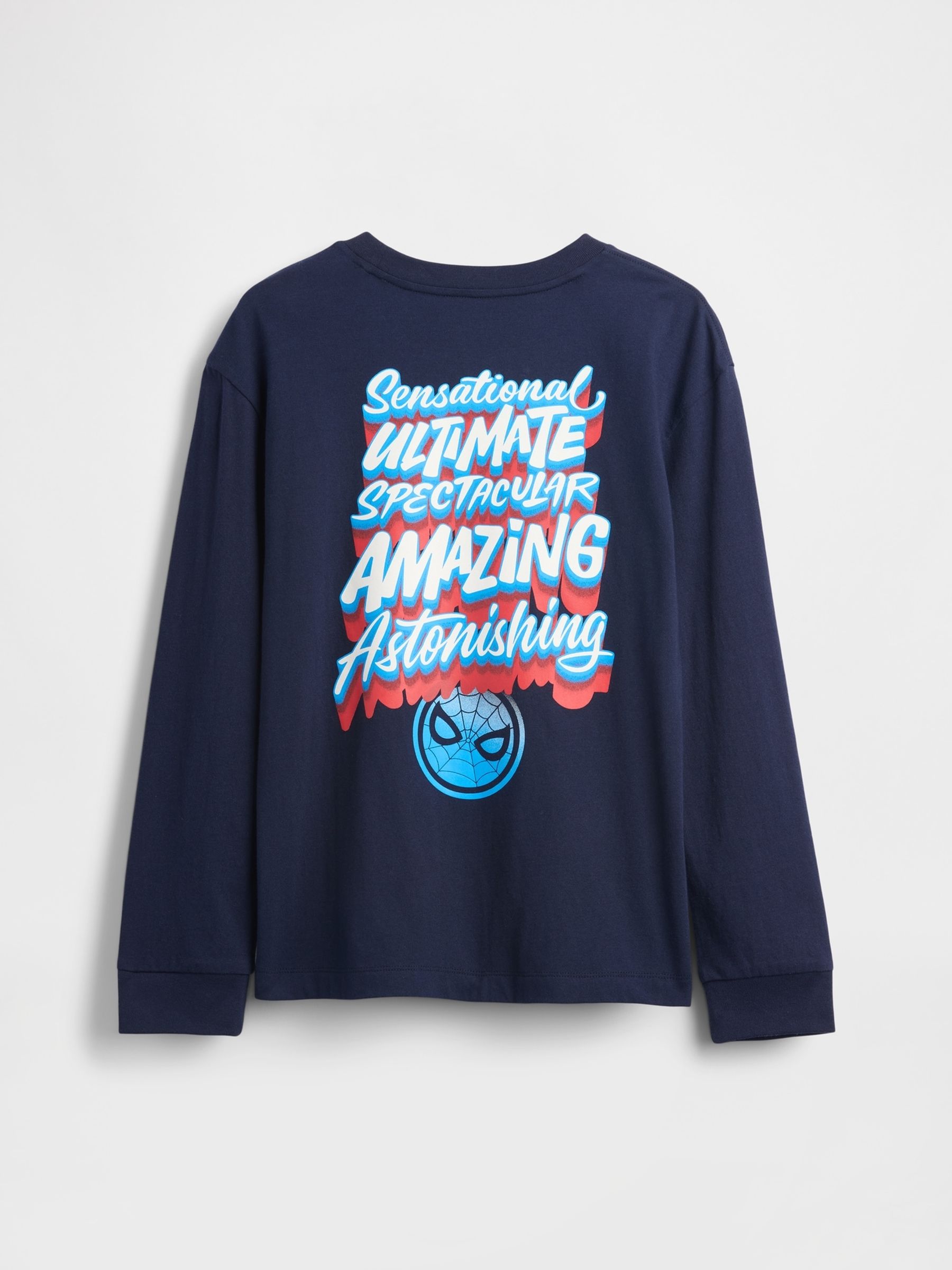 Navy Marvel Relaxed Graphic T-Shirt - Image 2 of 3
