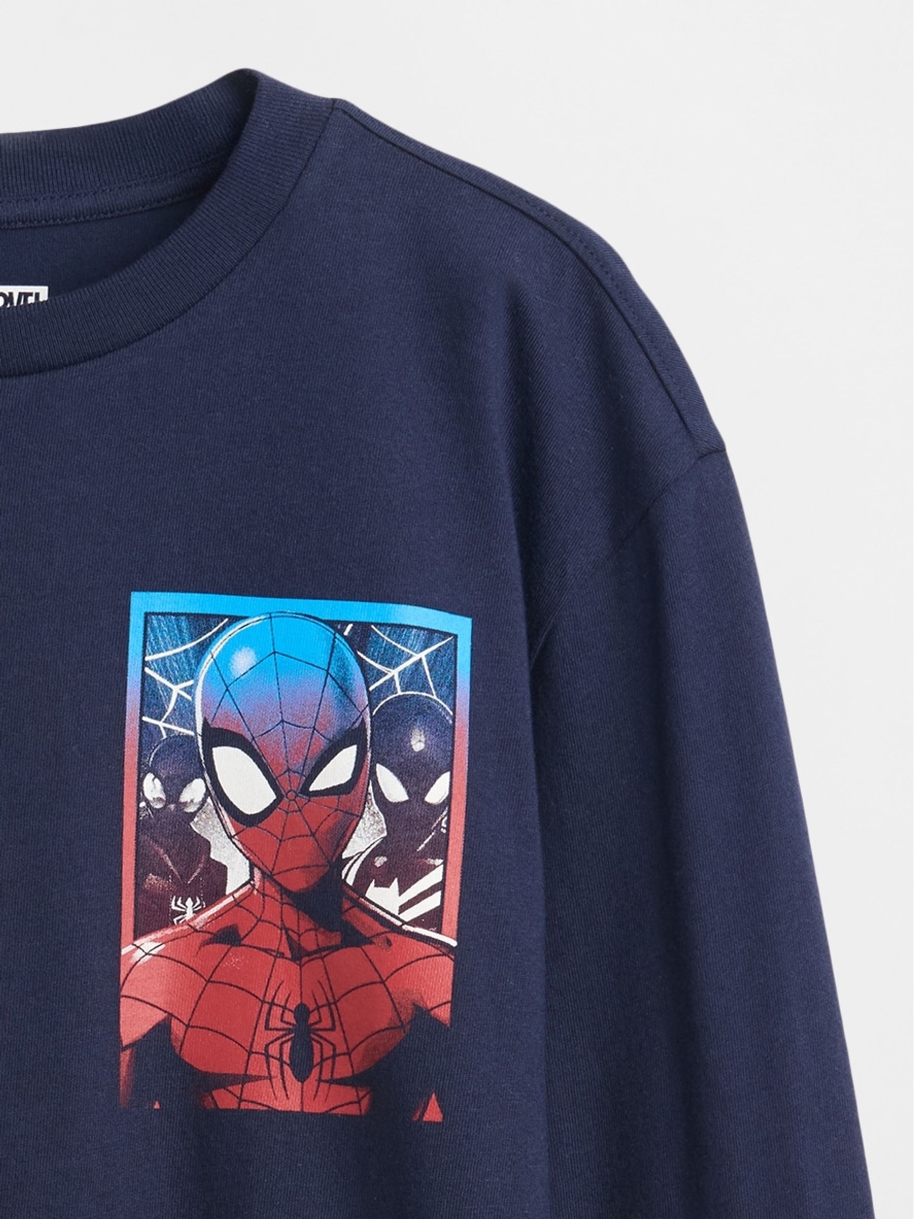 Navy Marvel Relaxed Graphic T-Shirt - Image 3 of 3
