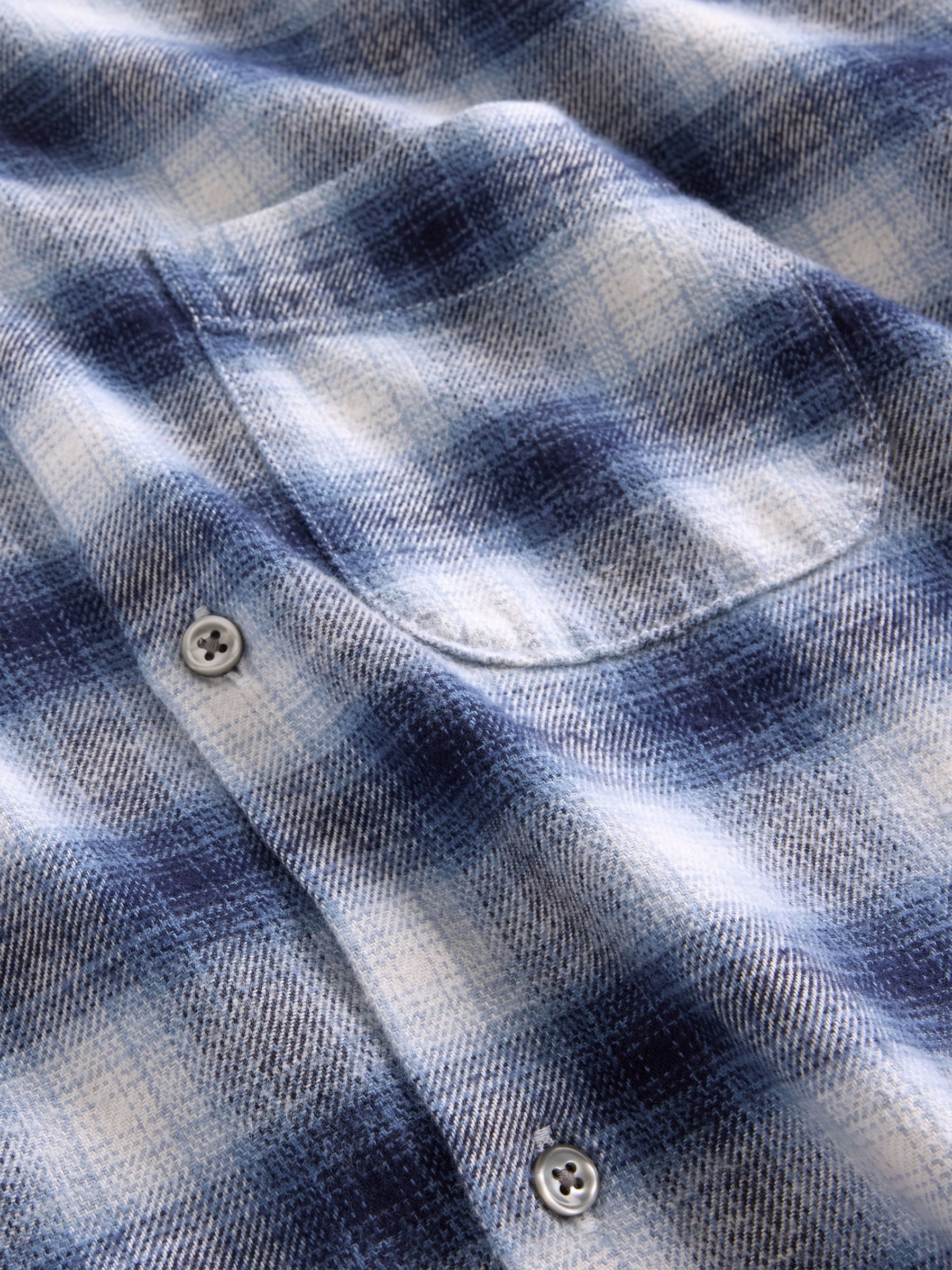 White Check Cotton Relaxed Flannel Shirt - Image 4 of 4