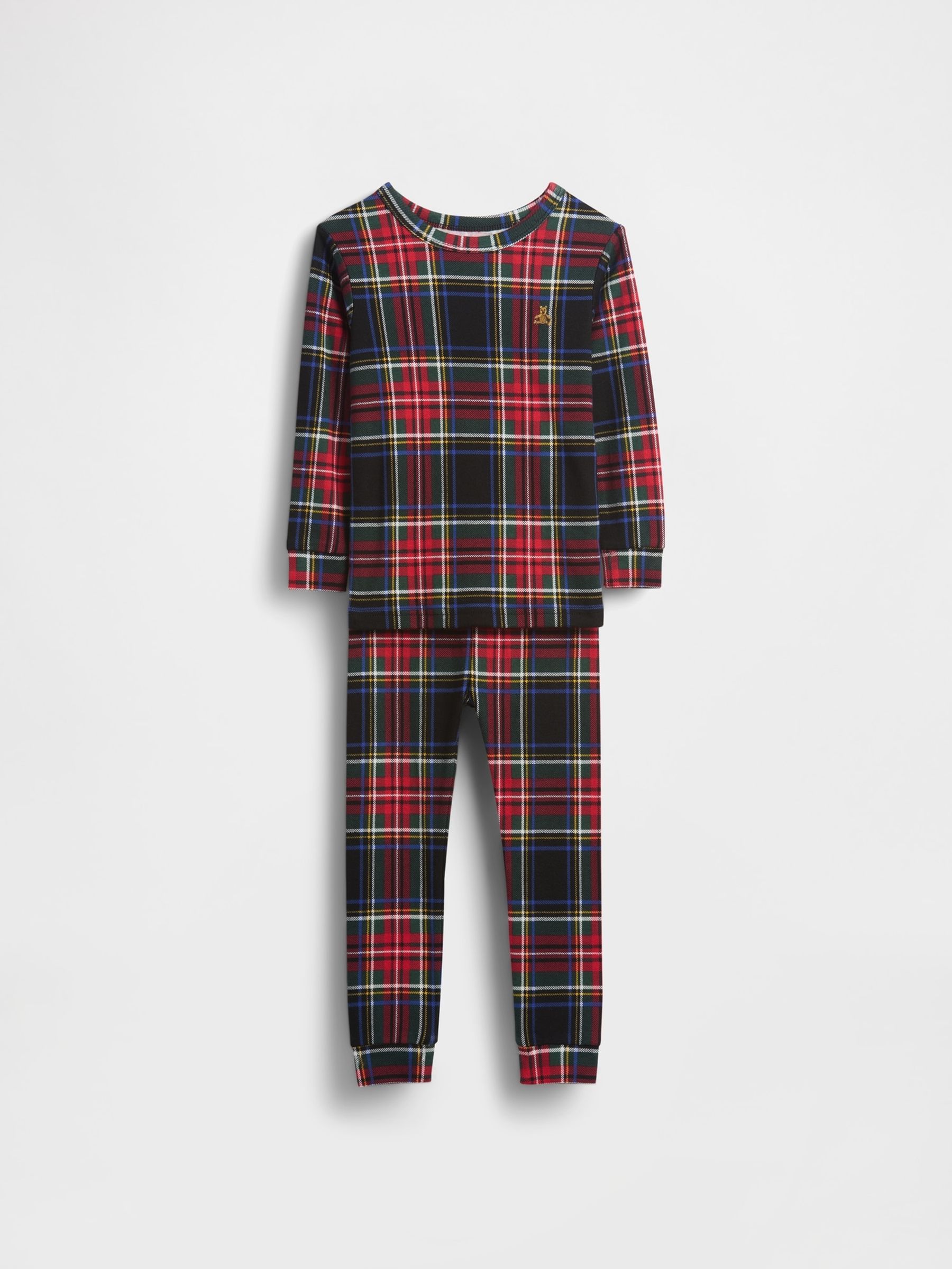 Black Check Cotton Long Sleeve Christmas Pyjamas - Image 5 of 6