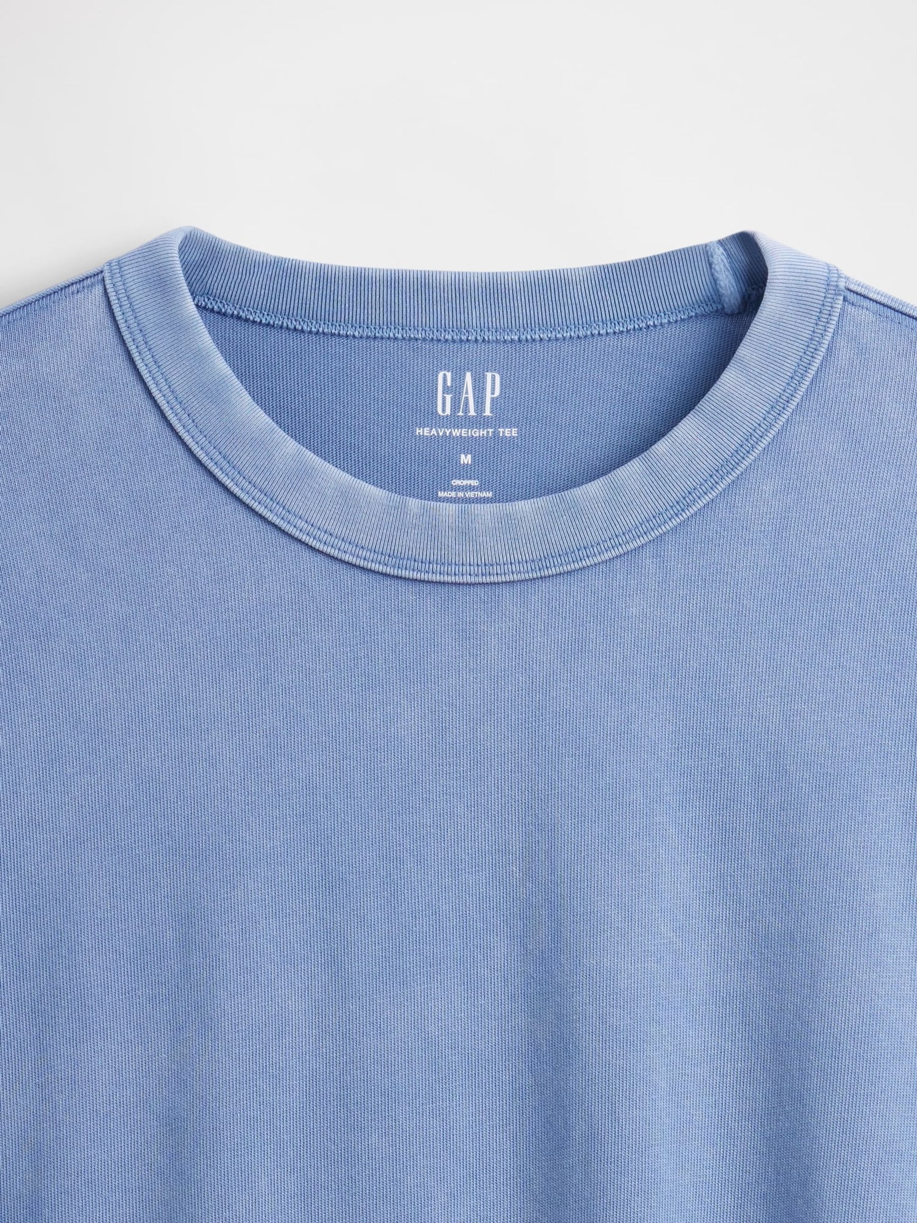 Blue Heavyweight Crop T-Shirt - Image 4 of 4 Blue Heavyweight Crop T-Shirt - Image 4 of 4