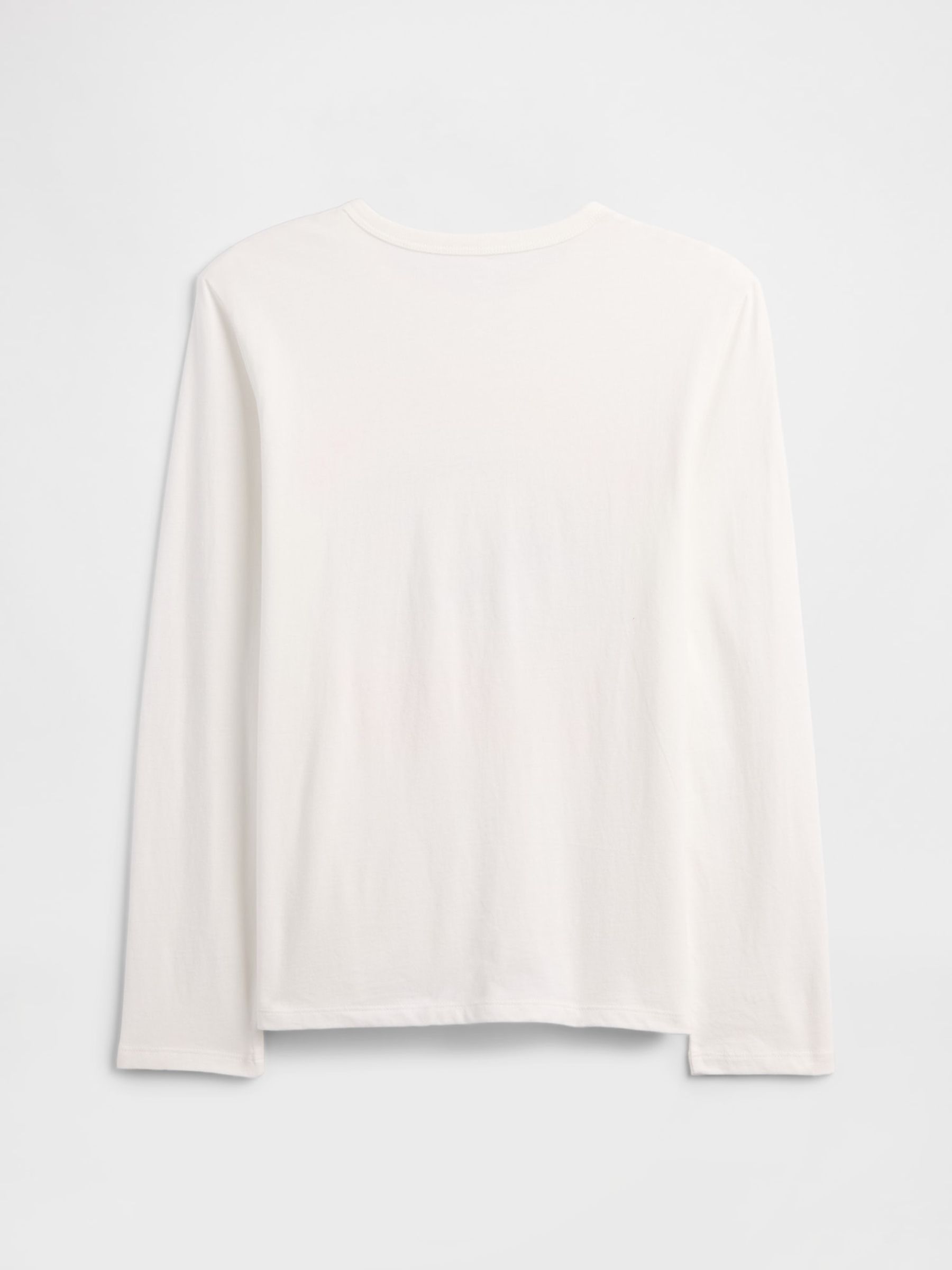 White 100% Cotton Long Sleeve Graphics T-Shirt - Image 2 of 2