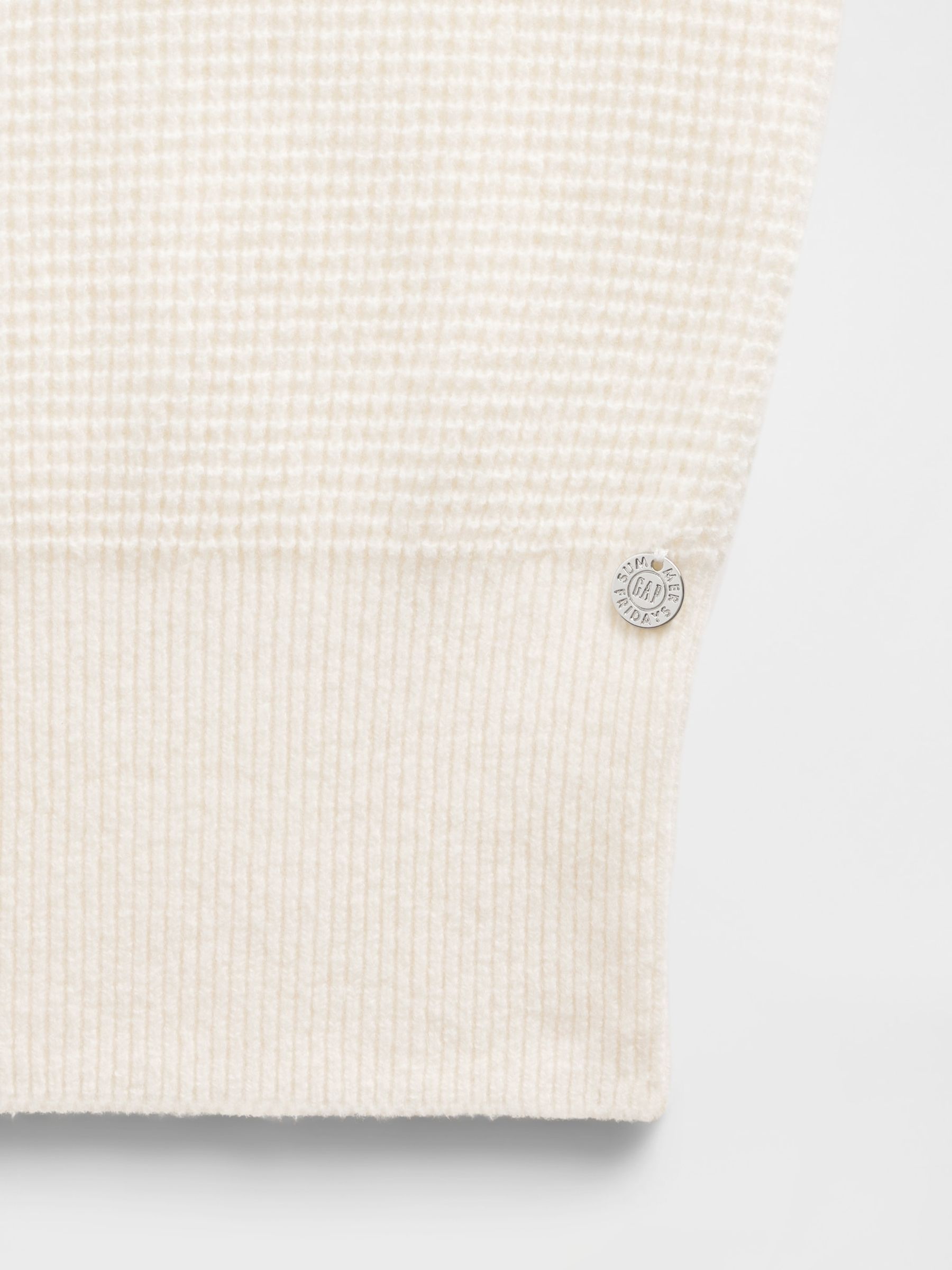 Gap X Summer Fridays Cream CashSoft Waffle Crop Hoodie - Image 5 of 6
