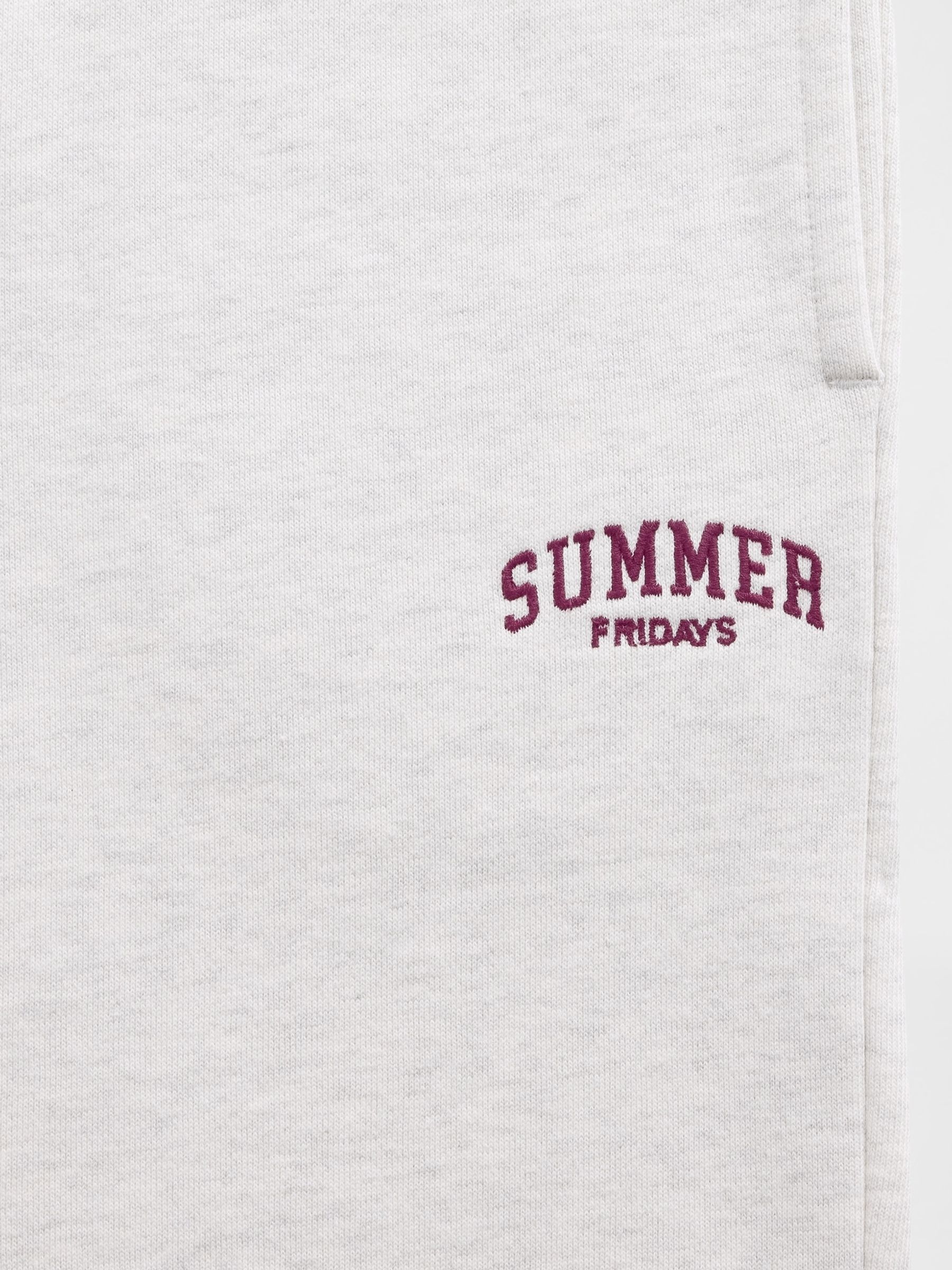 Gap X Summer Fridays Grey/Brown Heavyweight Relaxed Logo Joggers - Image 9 of 9