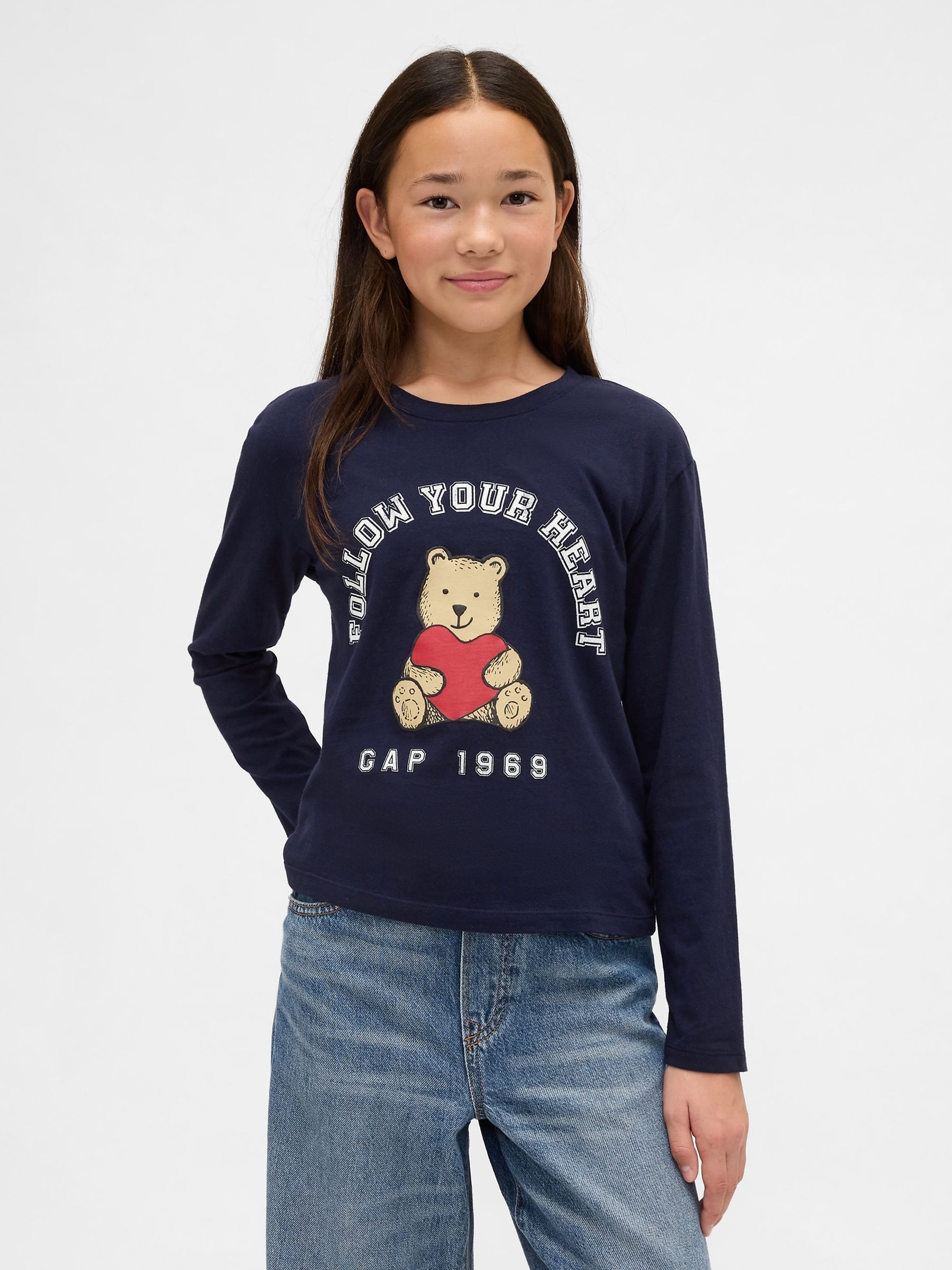 Navy Blue Relaxed Graphic T-Shirt - Image 1 of 4