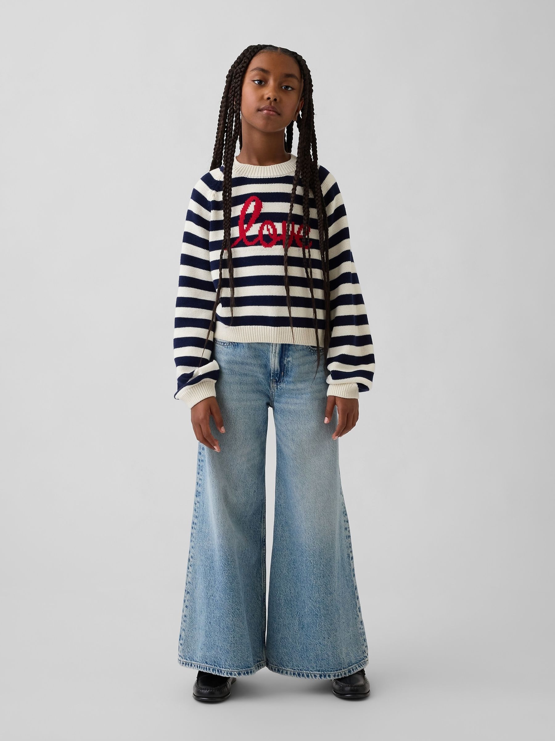 Black Stripe Relaxed Graphic Crew Neck Jumper - Image 3 of 5