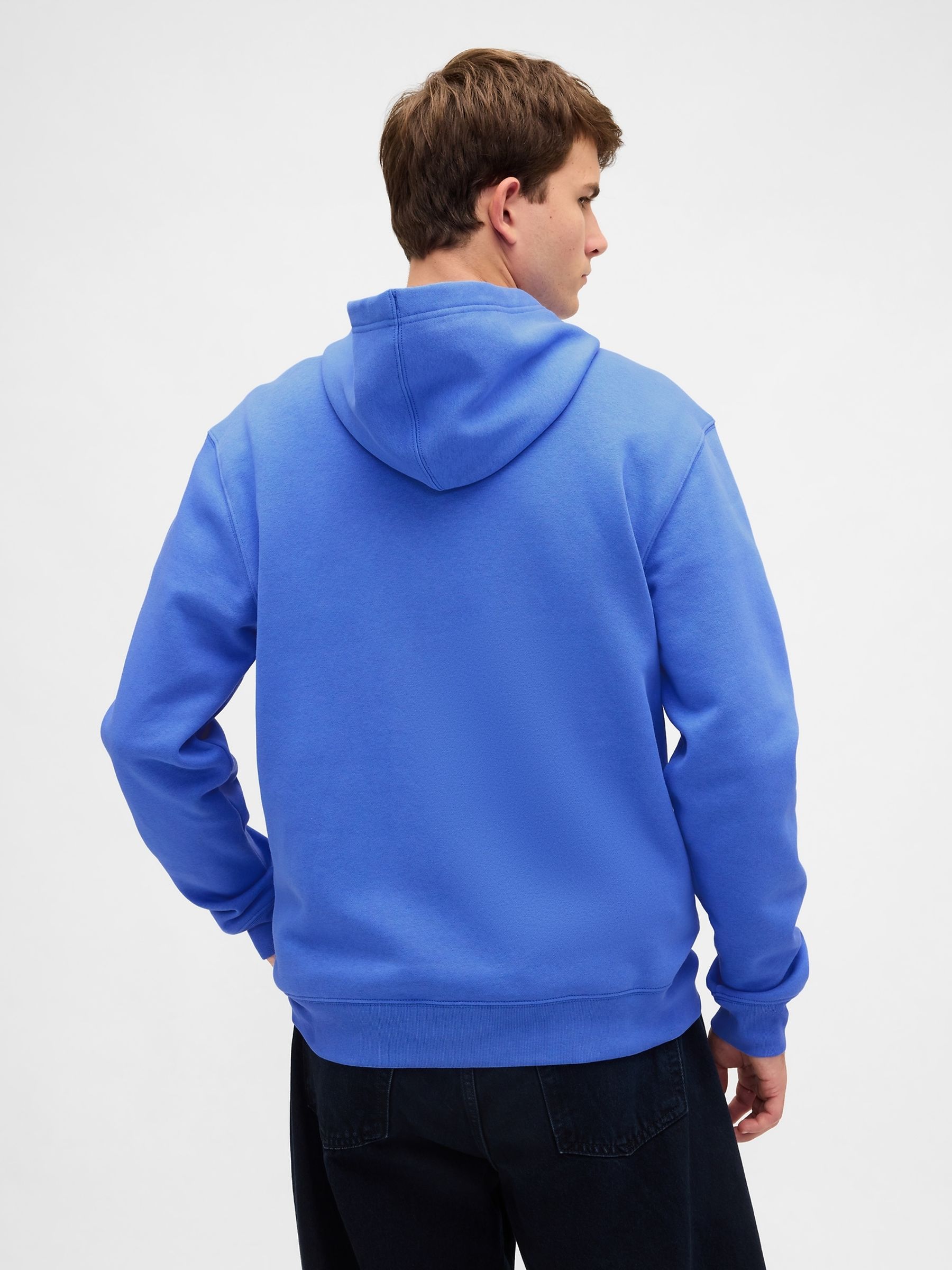 Blue Relaxed Logo Hoodie - Image 2 of 4 Blue Relaxed Logo Hoodie - Image 2 of 4