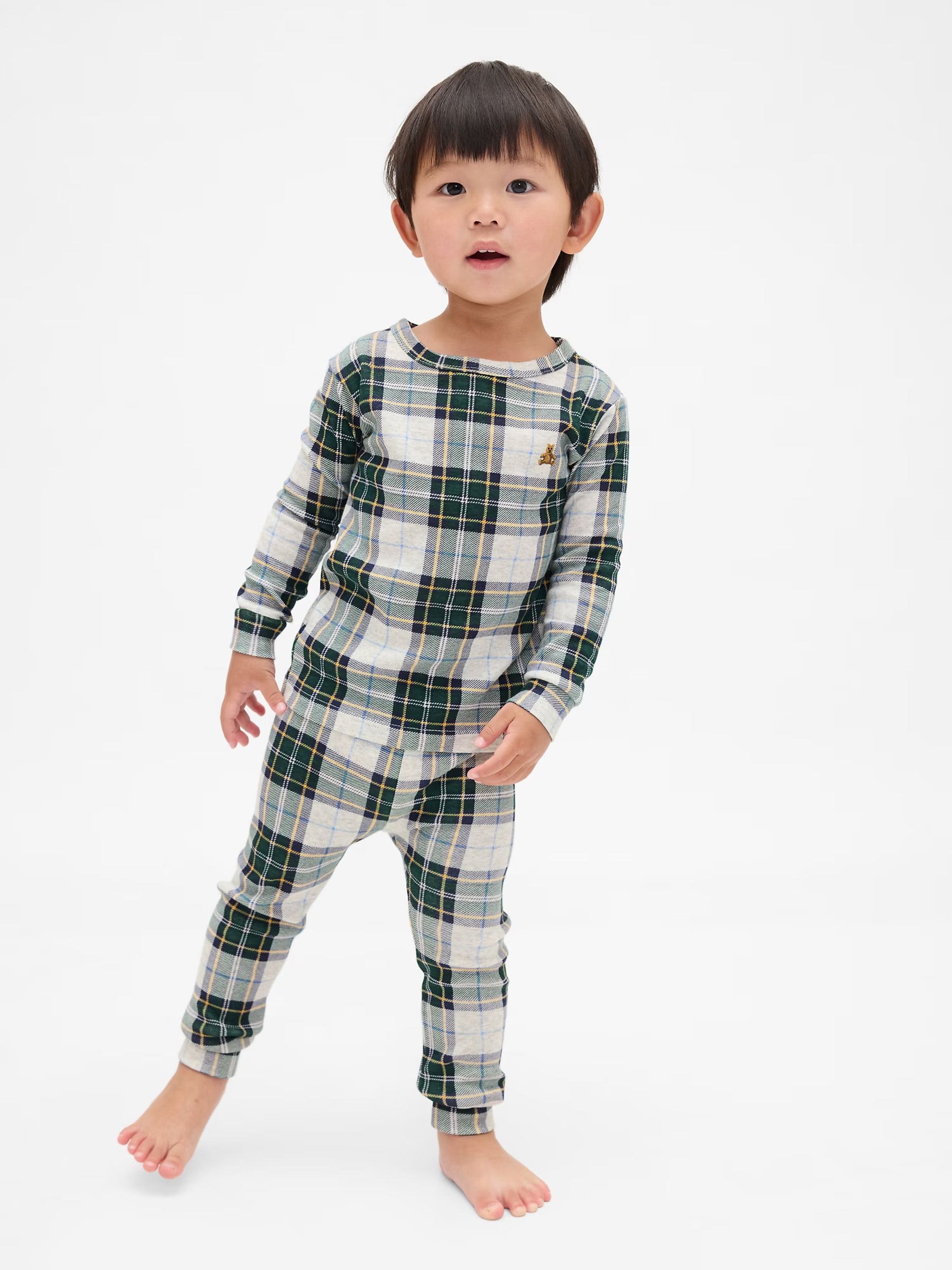 Green/Grey check Matching Family Christmas Pyjamas Set (6mths-5yrs) - Image 2 of 6