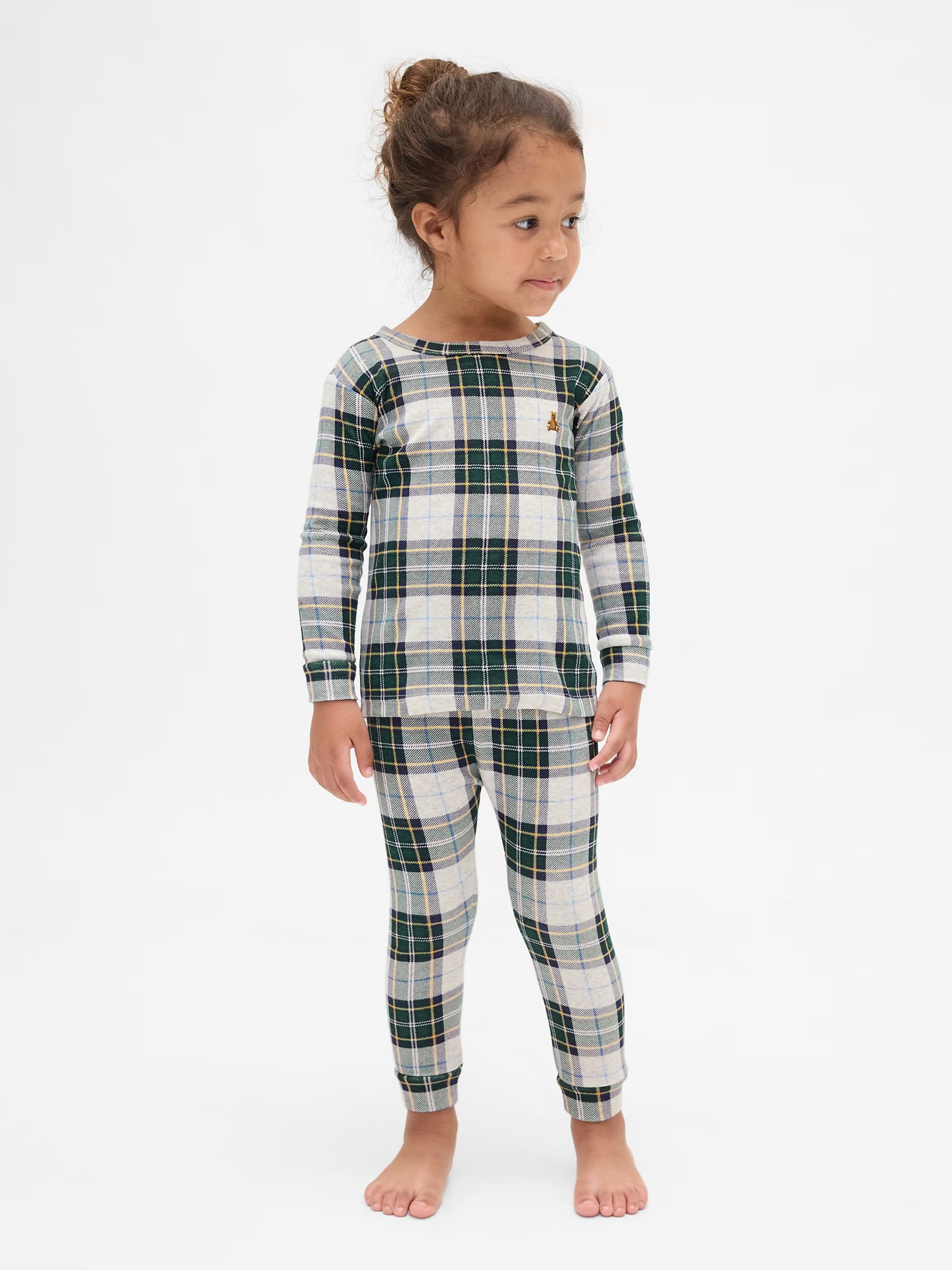 Green/Grey check Matching Family Christmas Pyjamas Set (6mths-5yrs) - Image 3 of 6