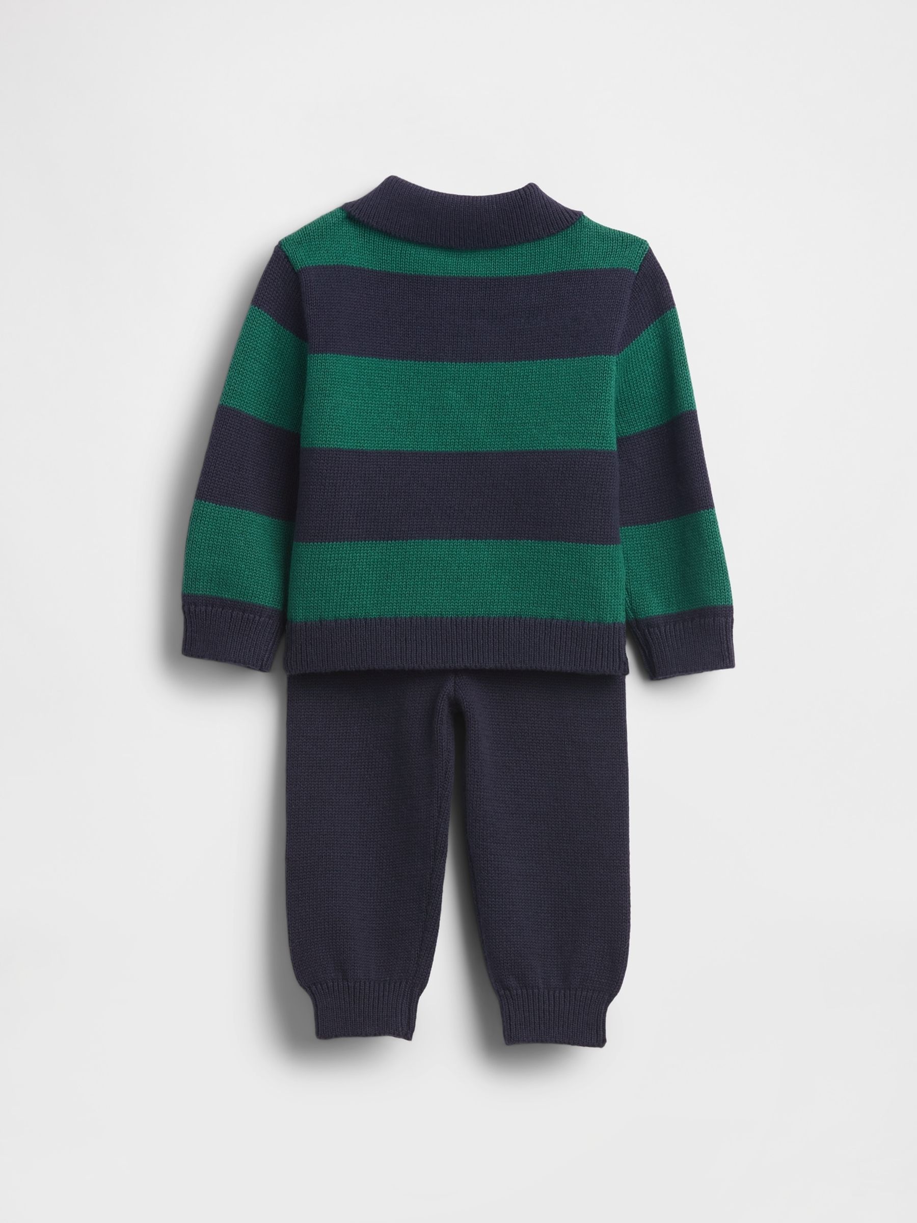 Navy/Green Polo Jumper Outfit Set (Newborn-24mths) - Image 2 of 2 Navy/Green Polo Jumper Outfit Set (Newborn-24mths) - Image 2 of 2