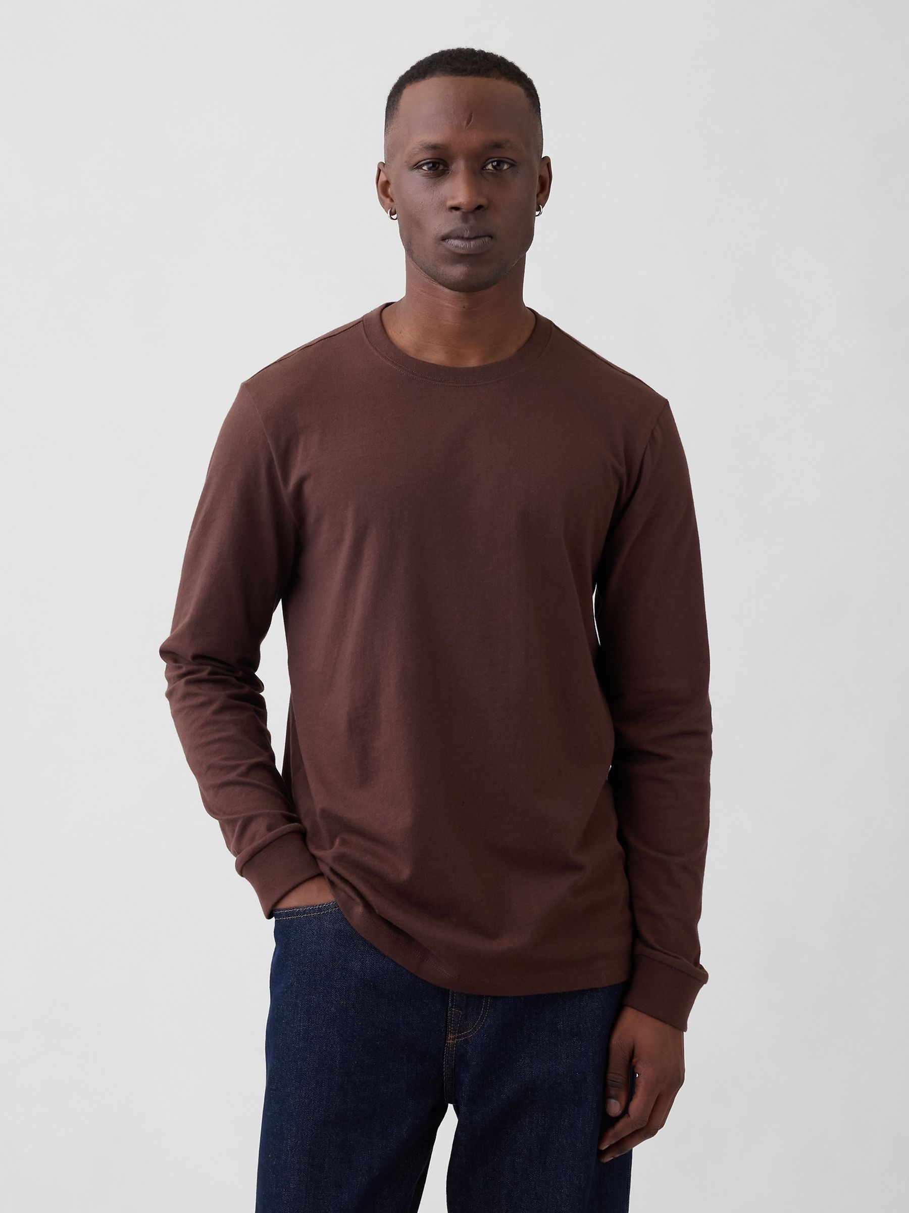 Brown Everyday Soft Crew neck T-Shirt - Image 1 of 5