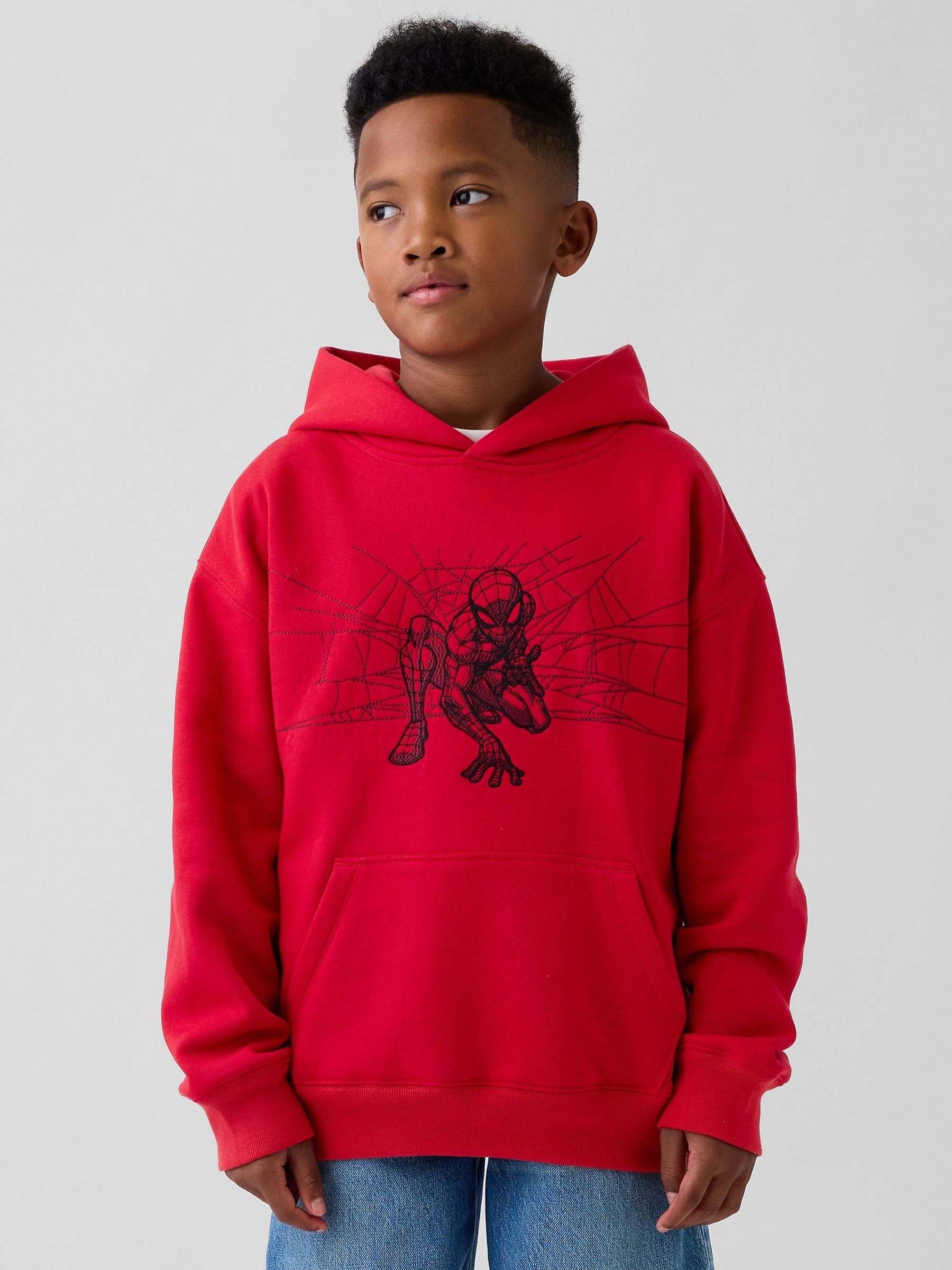 Red Spider-Man Marvel VintageSoft Relaxed Hoodie - Image 1 of 5