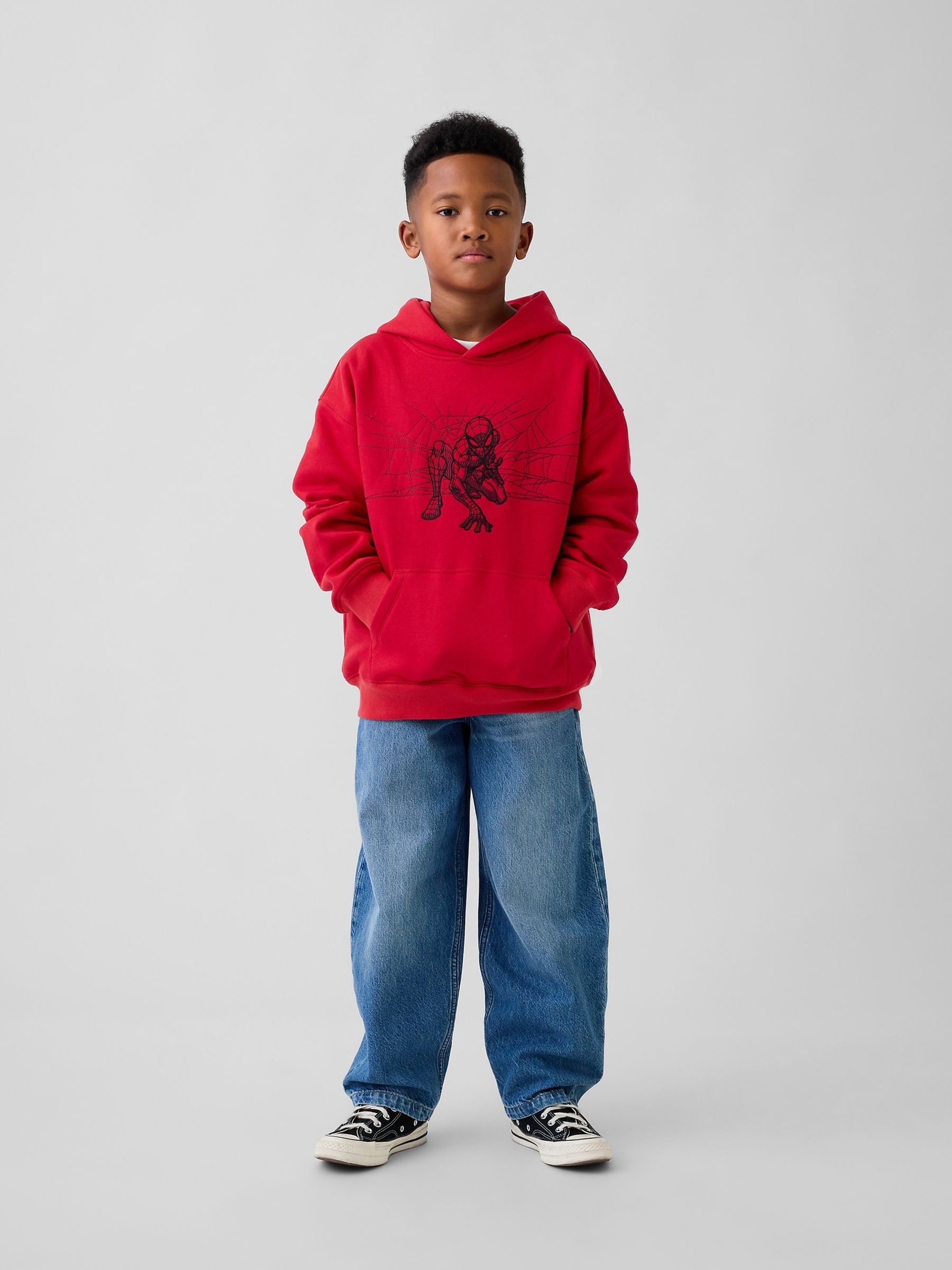 Red Spider-Man Marvel VintageSoft Relaxed Hoodie - Image 3 of 5