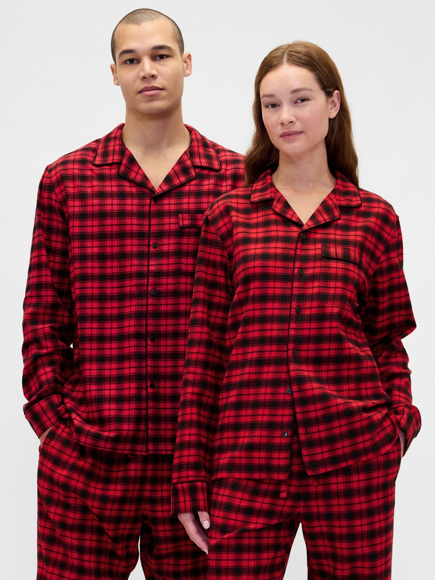 Red & Black check Pyjama Top Matching Family Christmas - Image 4 of 4