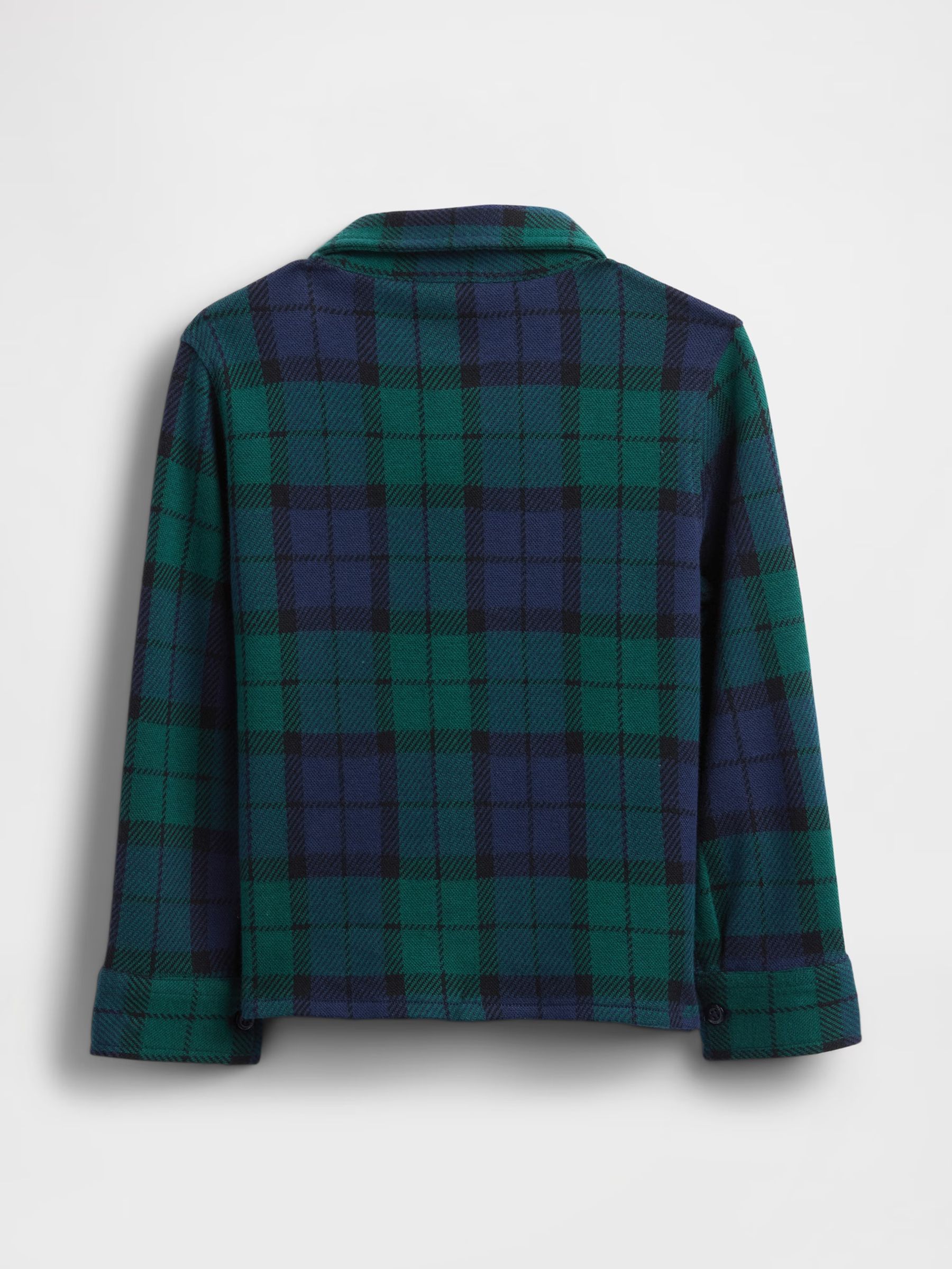 Green/Navy check Knit Jersey Check Shirt - Image 3 of 3