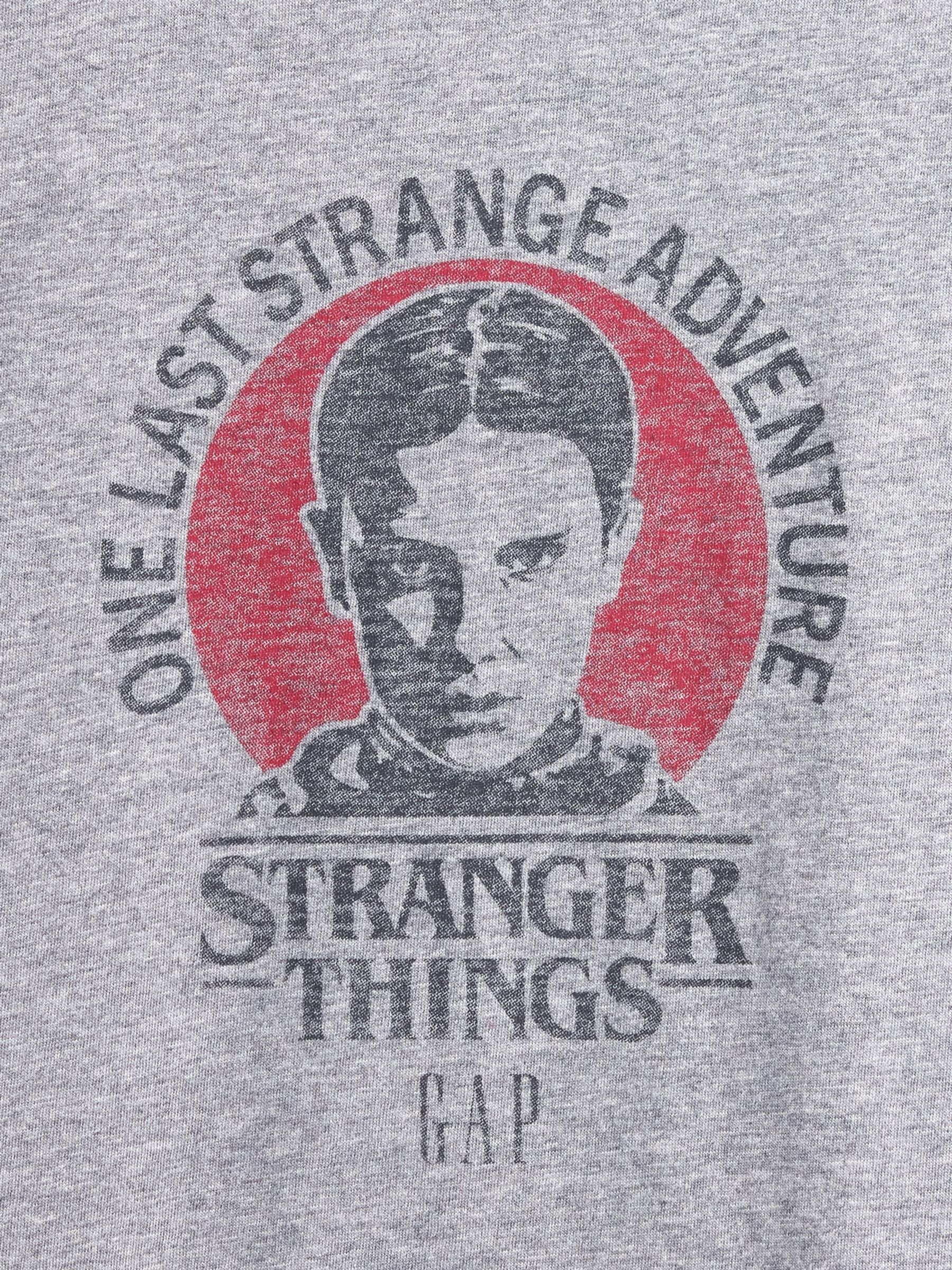 Grey Stranger Things VintageSoft Crop T-Shirt - Image 4 of 4