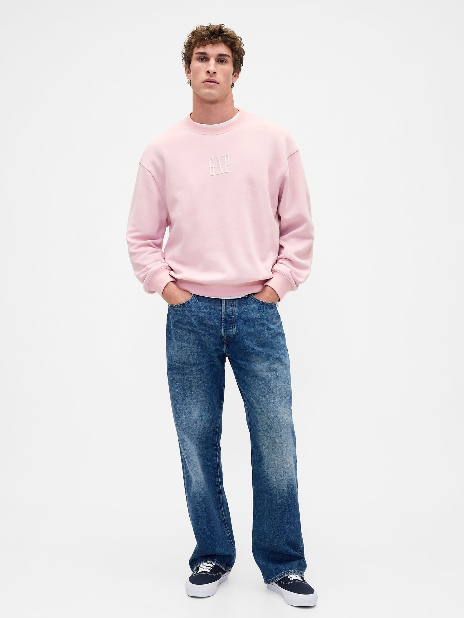 Pink Vintage Soft Oversized Logo Sweatshirt - Image 3 of 4