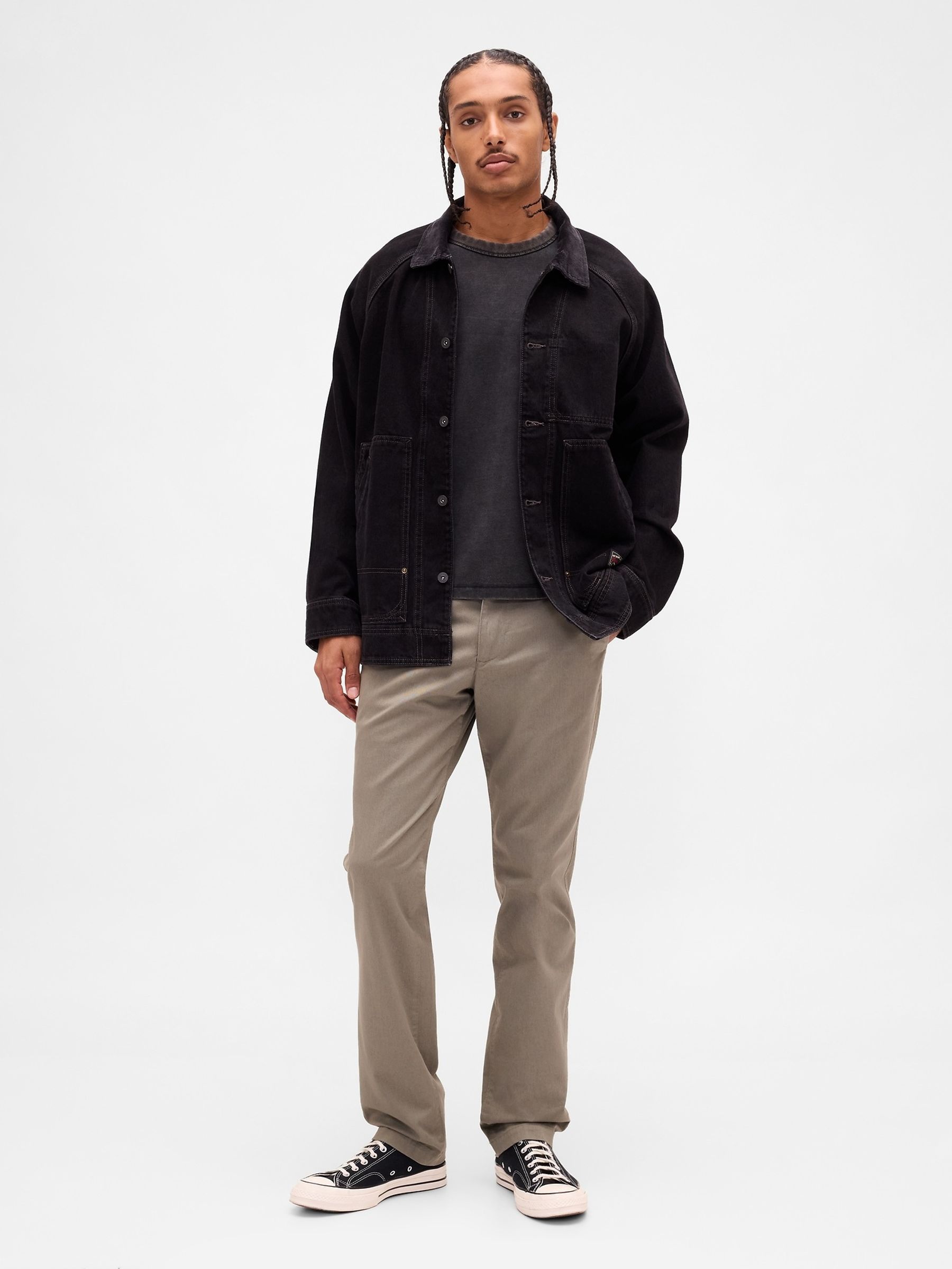 Brown Modern Straight Chinos - Image 1 of 1 Brown Modern Straight Chinos - Image 1 of 1