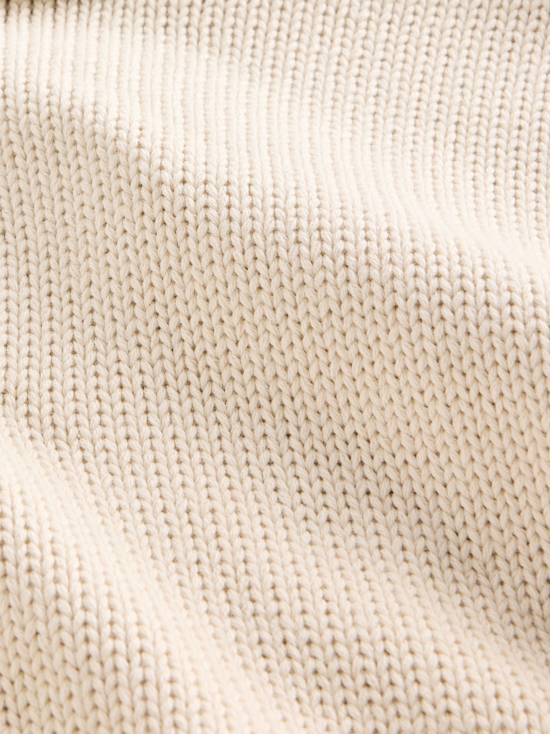 Beige Oversized Mock Neck Jumper - Image 4 of 4