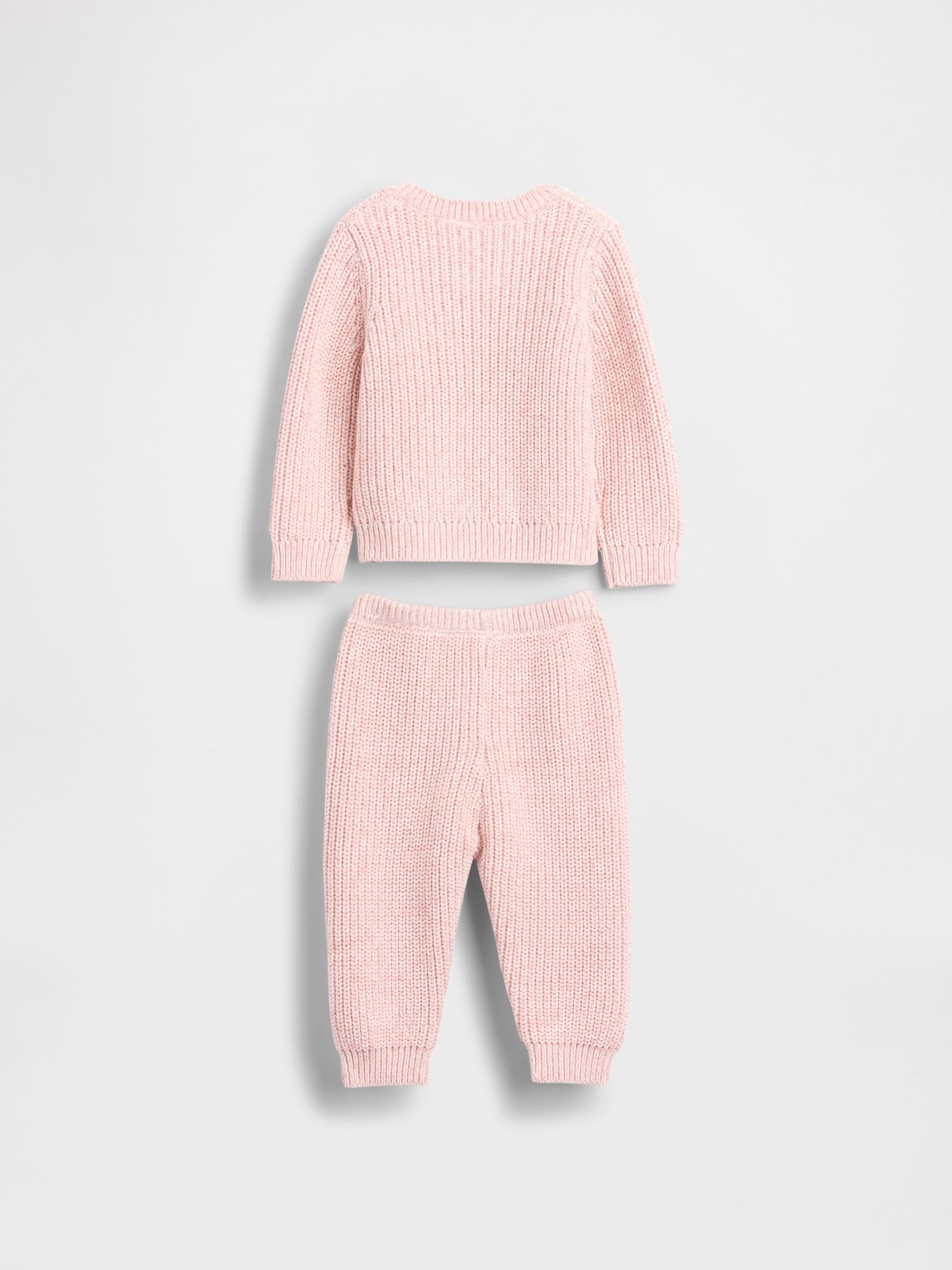 Pink Marled Jumper Outfit Set - Image 2 of 3