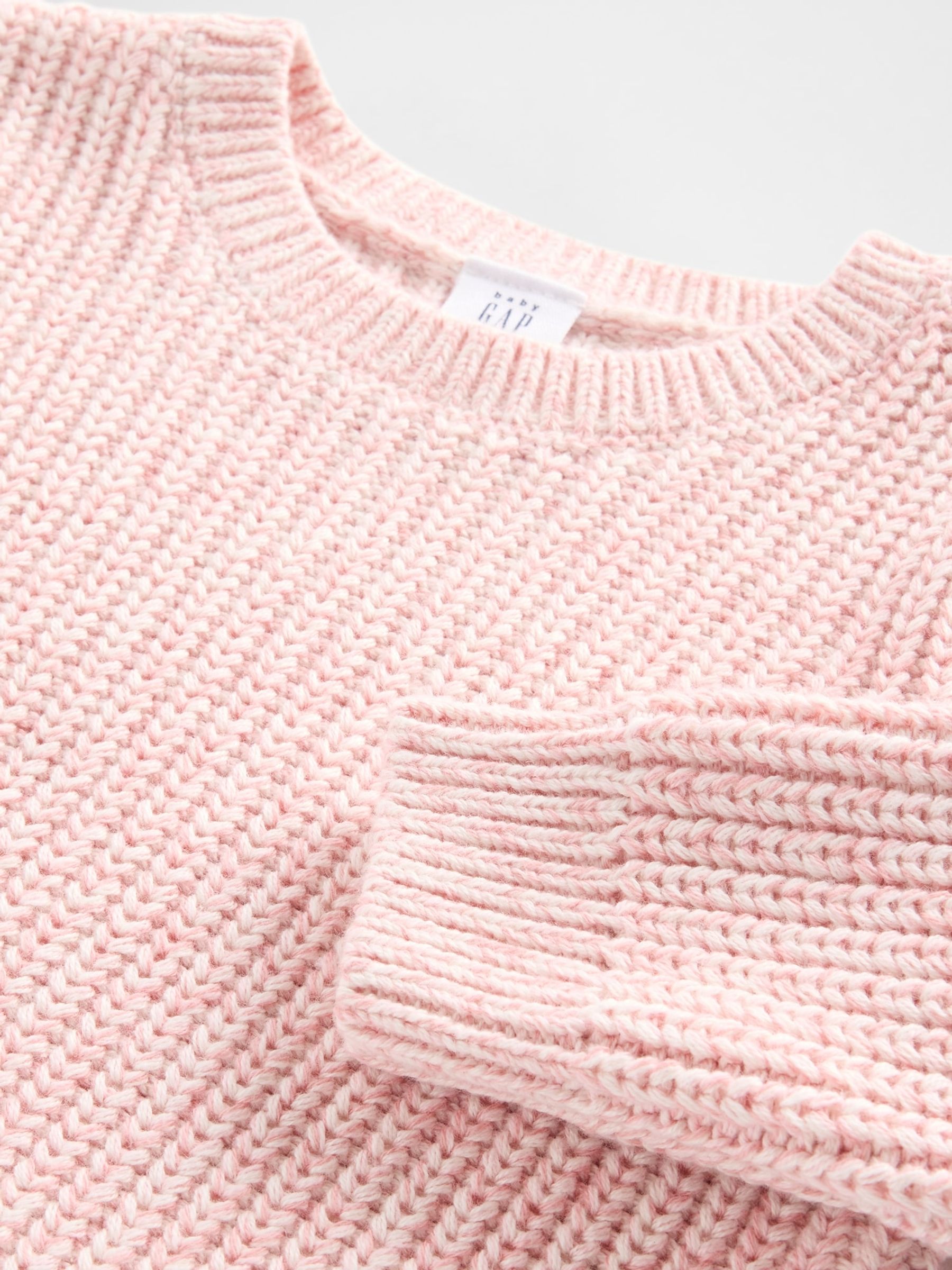 Pink Marled Jumper Outfit Set - Image 3 of 3