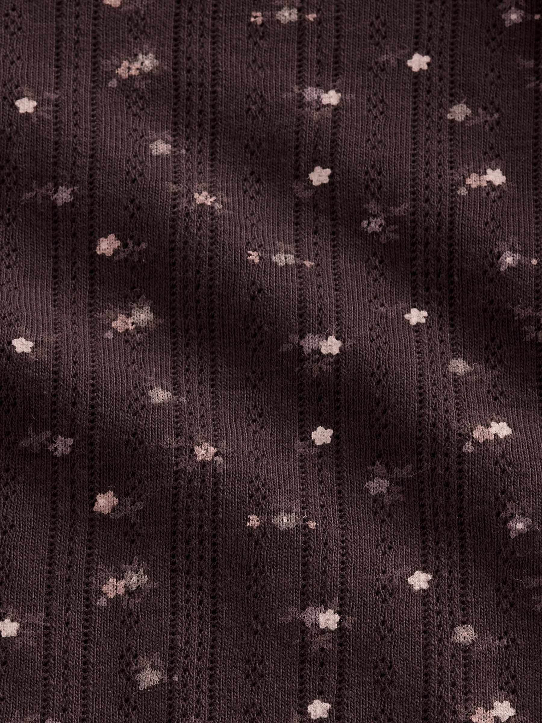 Brown Pointelle Pyjama Top - Image 4 of 4