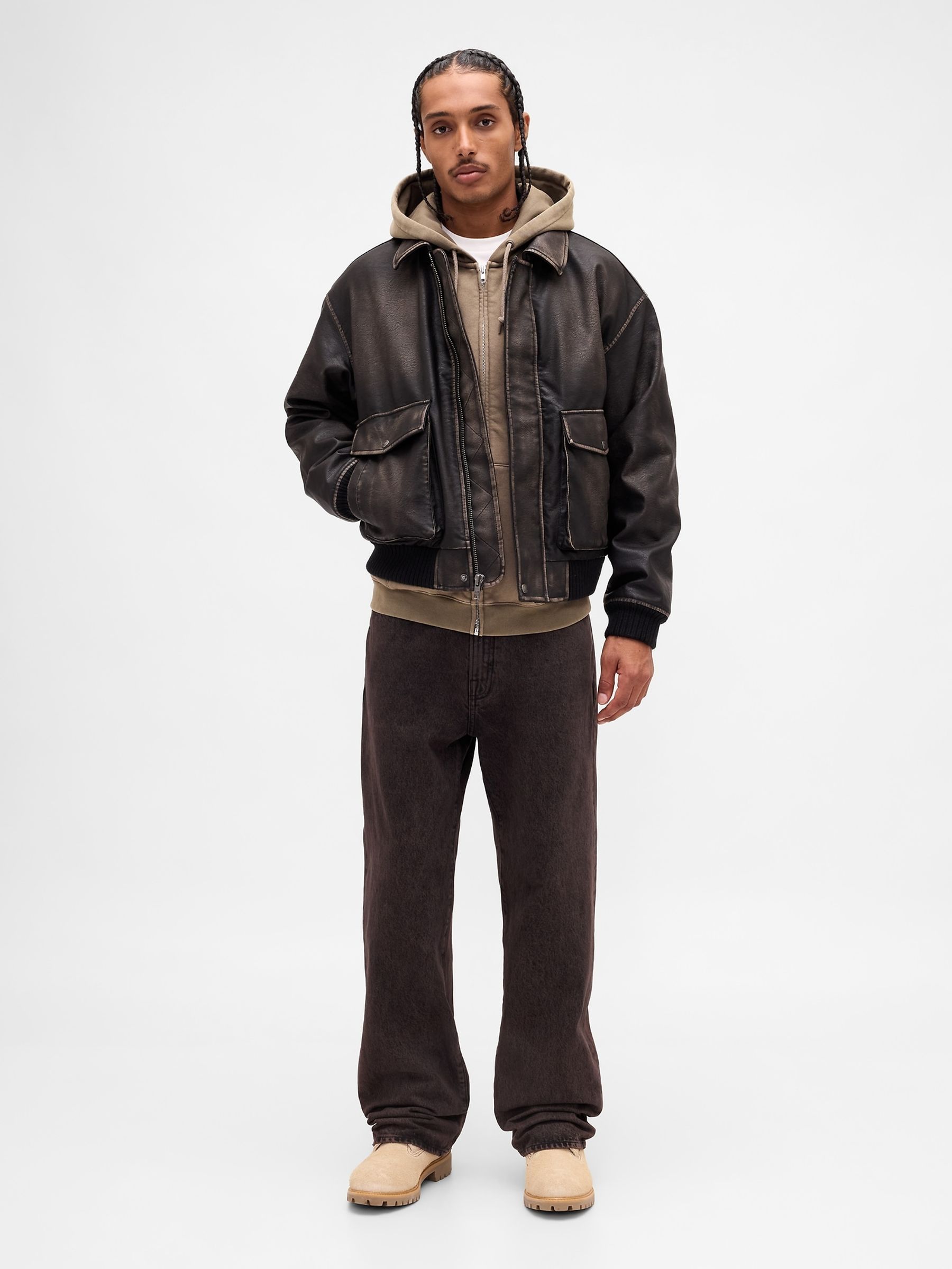 Brown VintageSoft Zip Hoodie - Image 1 of 1