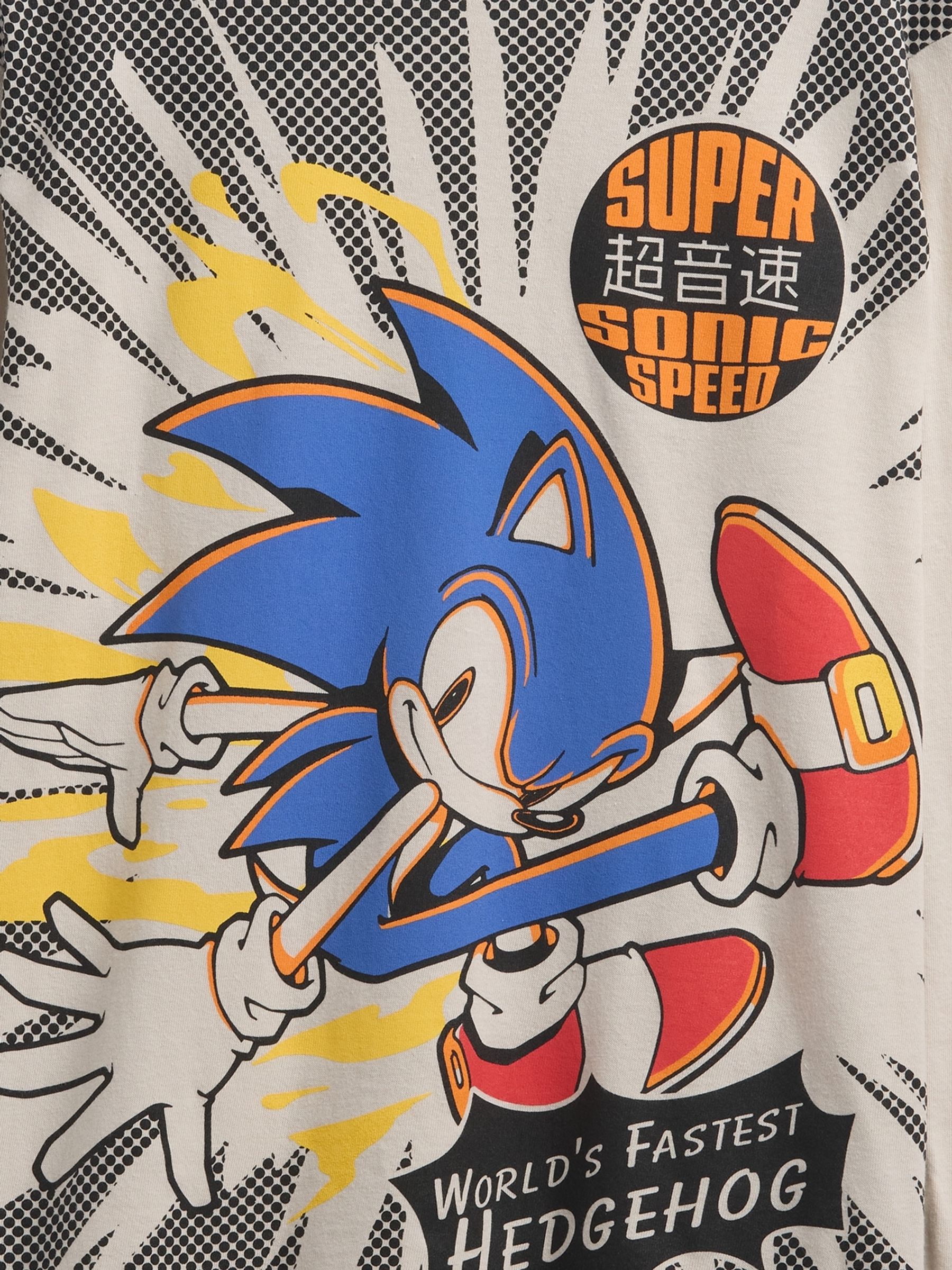 Grey Relaxed Sonic Graphic T-Shirt - Image 3 of 3