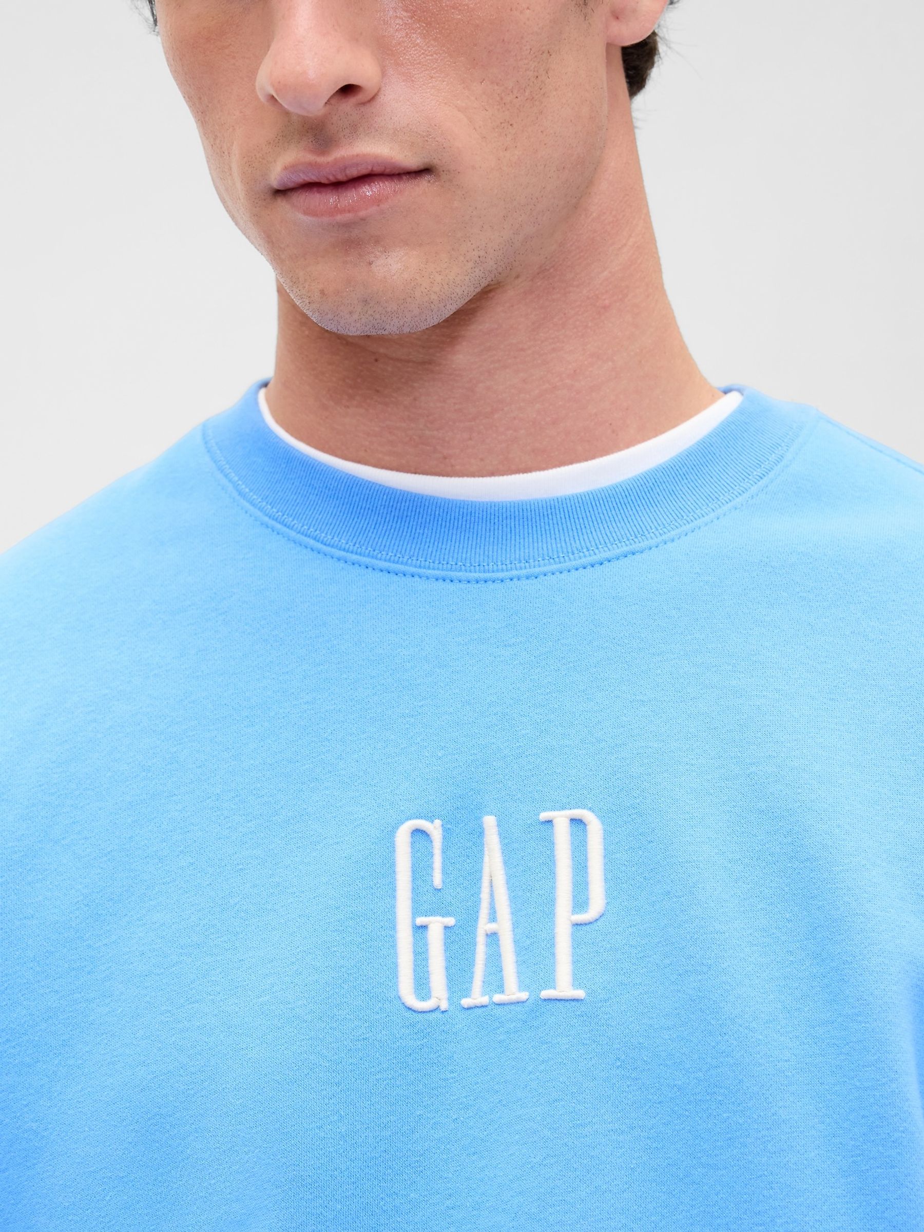 Blue Vintage Soft Oversized Logo Sweatshirt - Image 4 of 4
