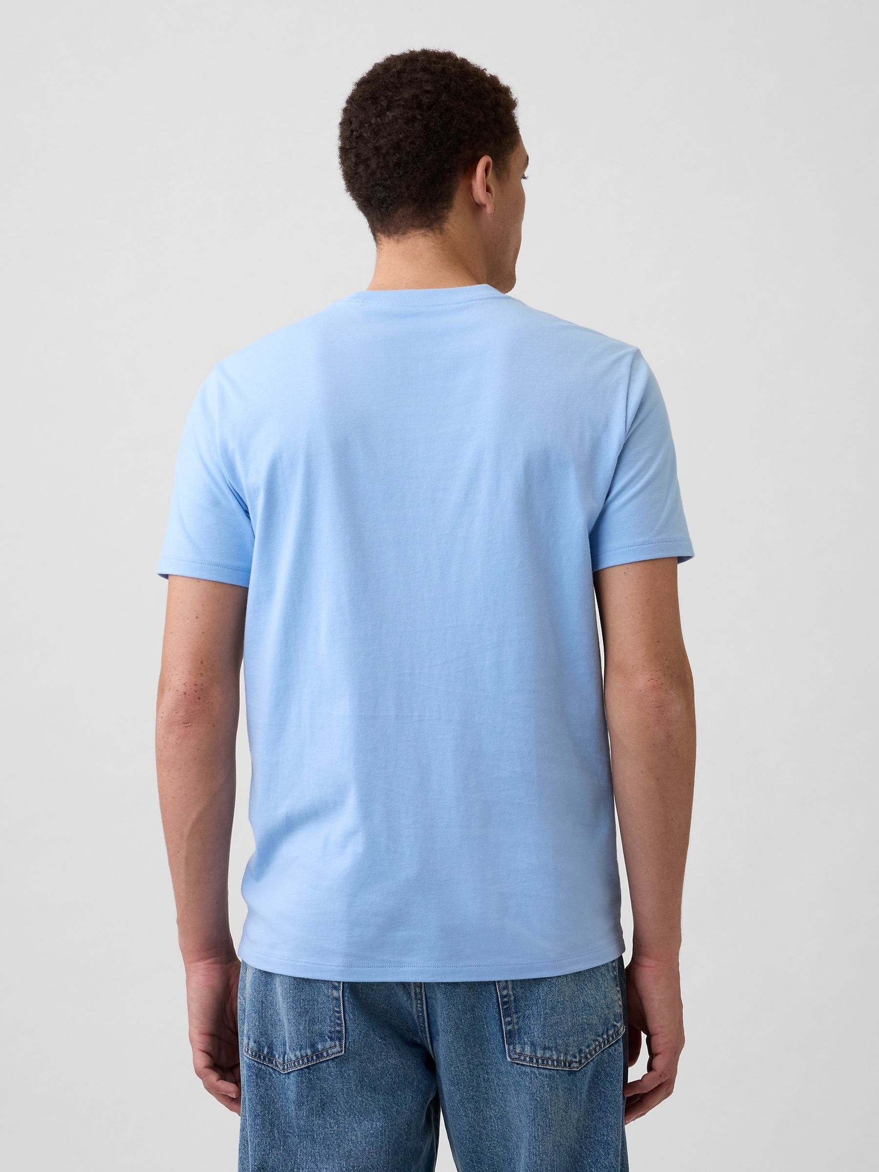 Light Blue Everyday Soft Logo T-Shirt - Image 2 of 5