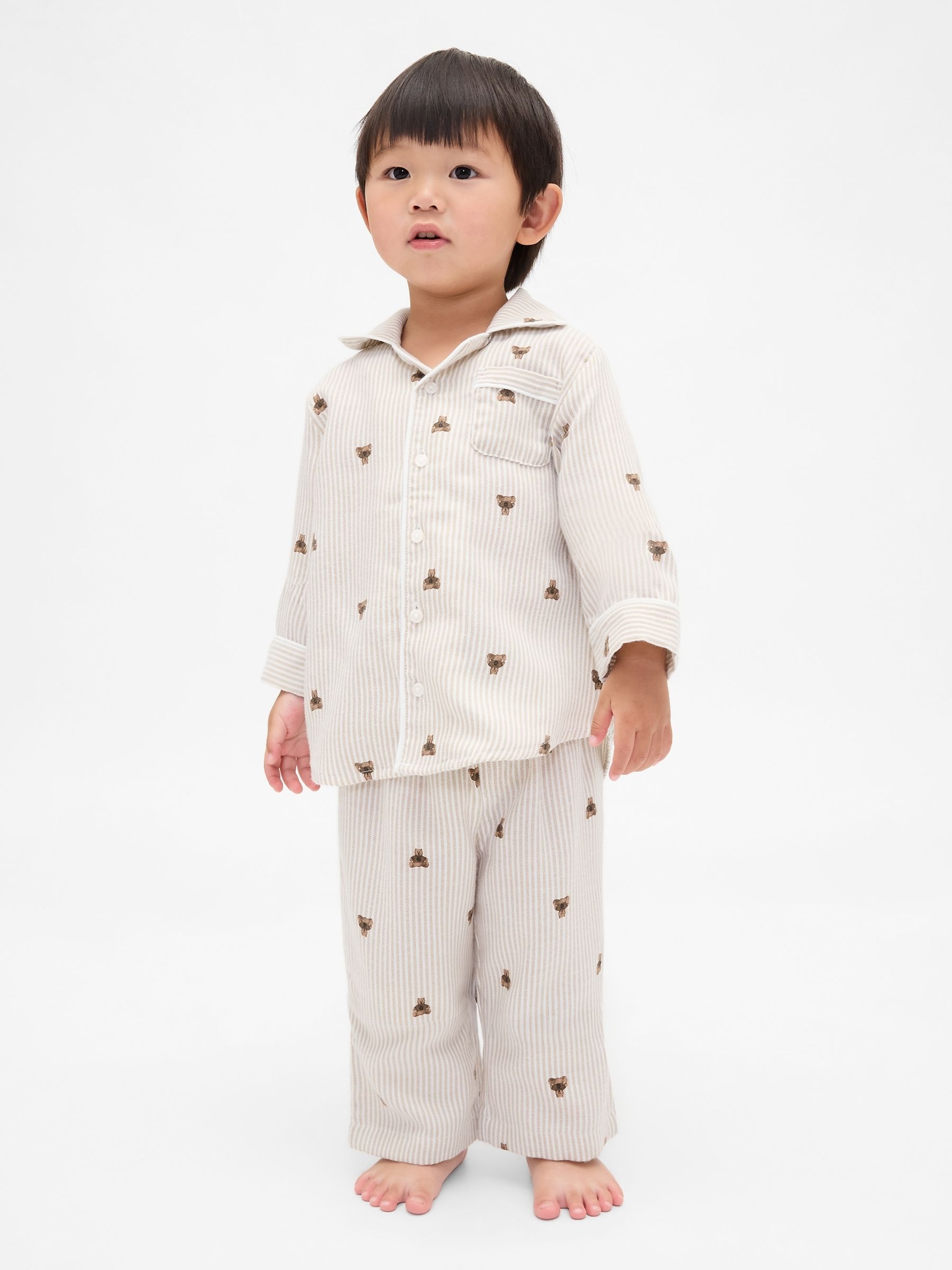 Beige stripe Matching Family Pyjama Set (6mths-5yrs) - Image 2 of 4