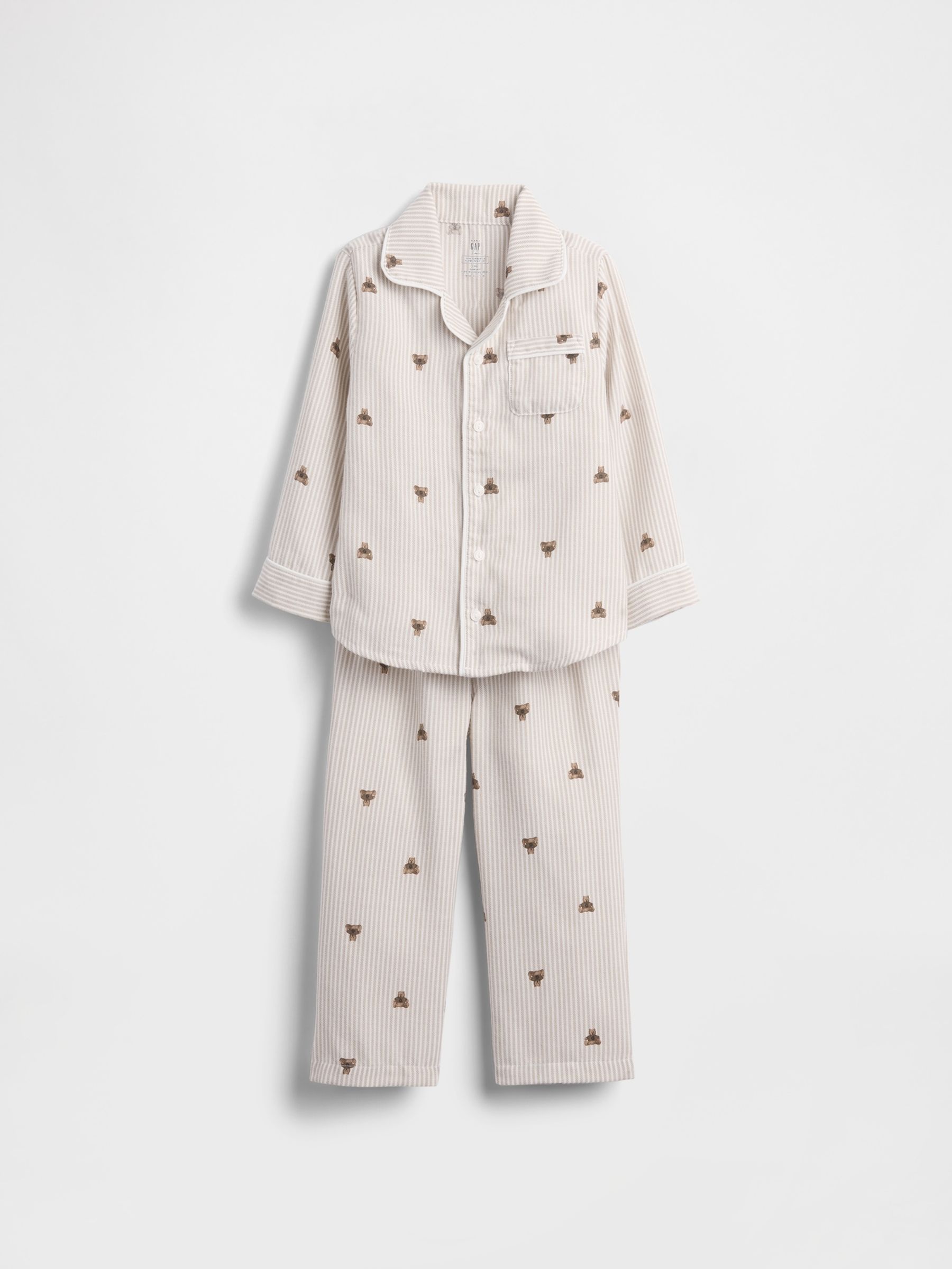Beige stripe Matching Family Pyjama Set (6mths-5yrs) - Image 3 of 4