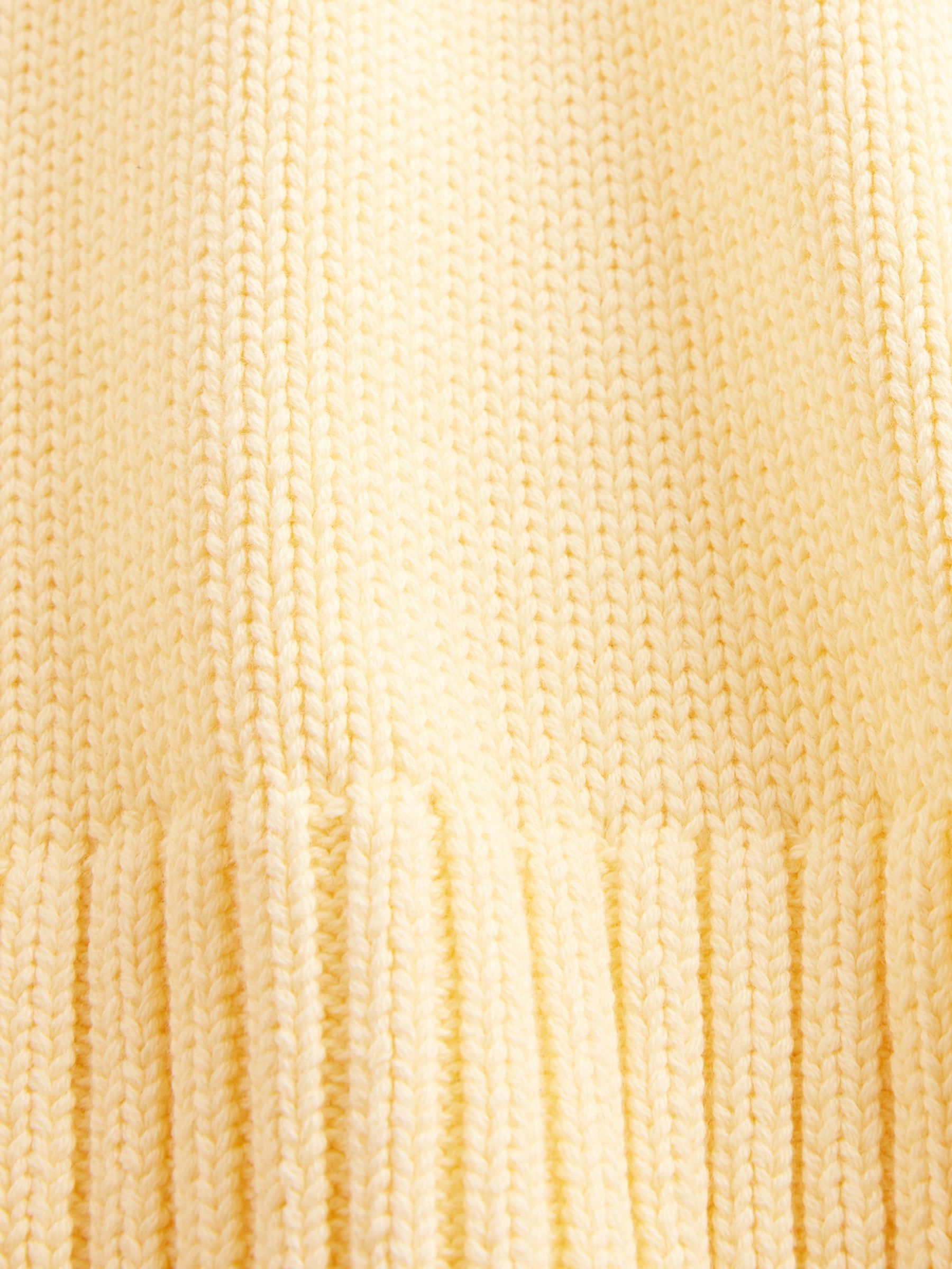 Yellow Oversized Mock Neck Jumper - Image 4 of 4