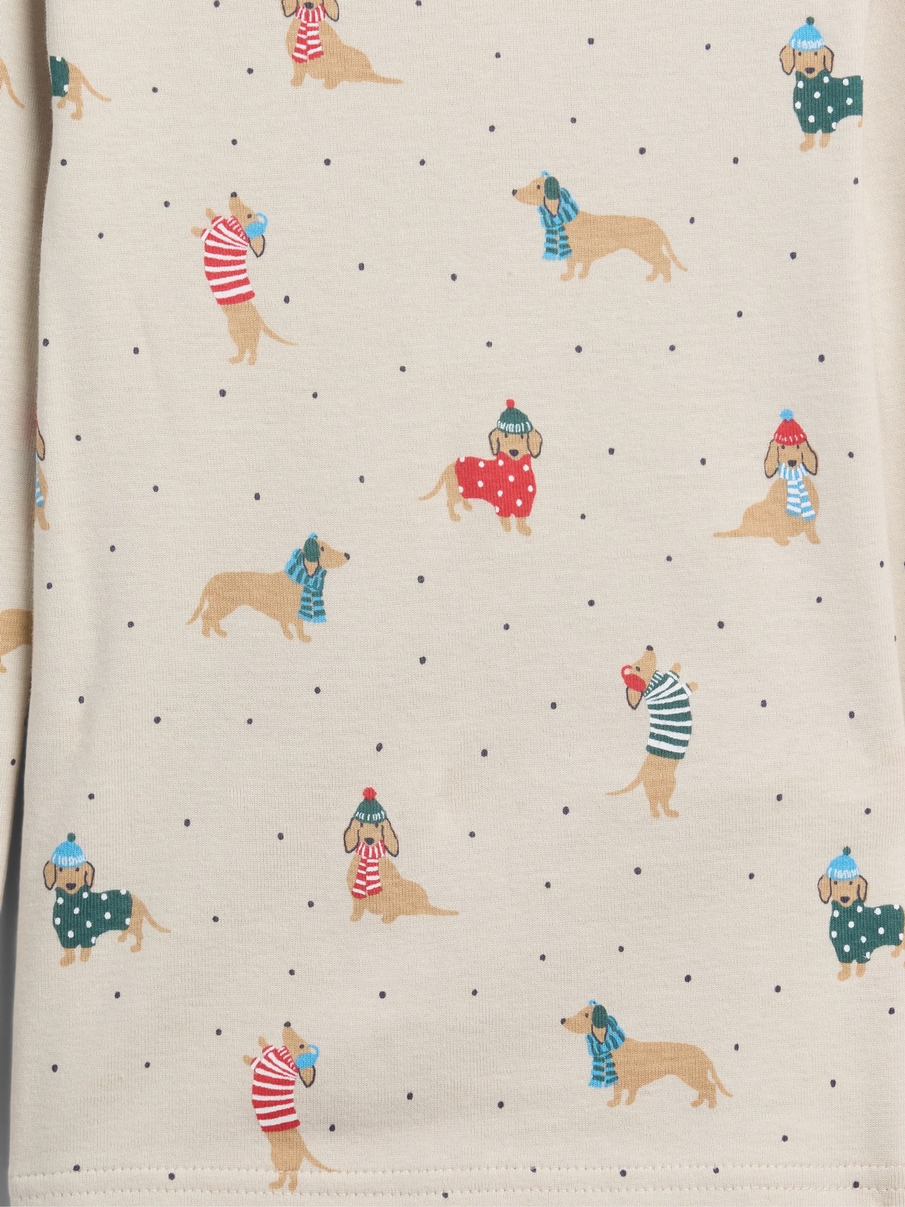 Cream Dog Matching Family Christmas Pyjamas - Image 3 of 3