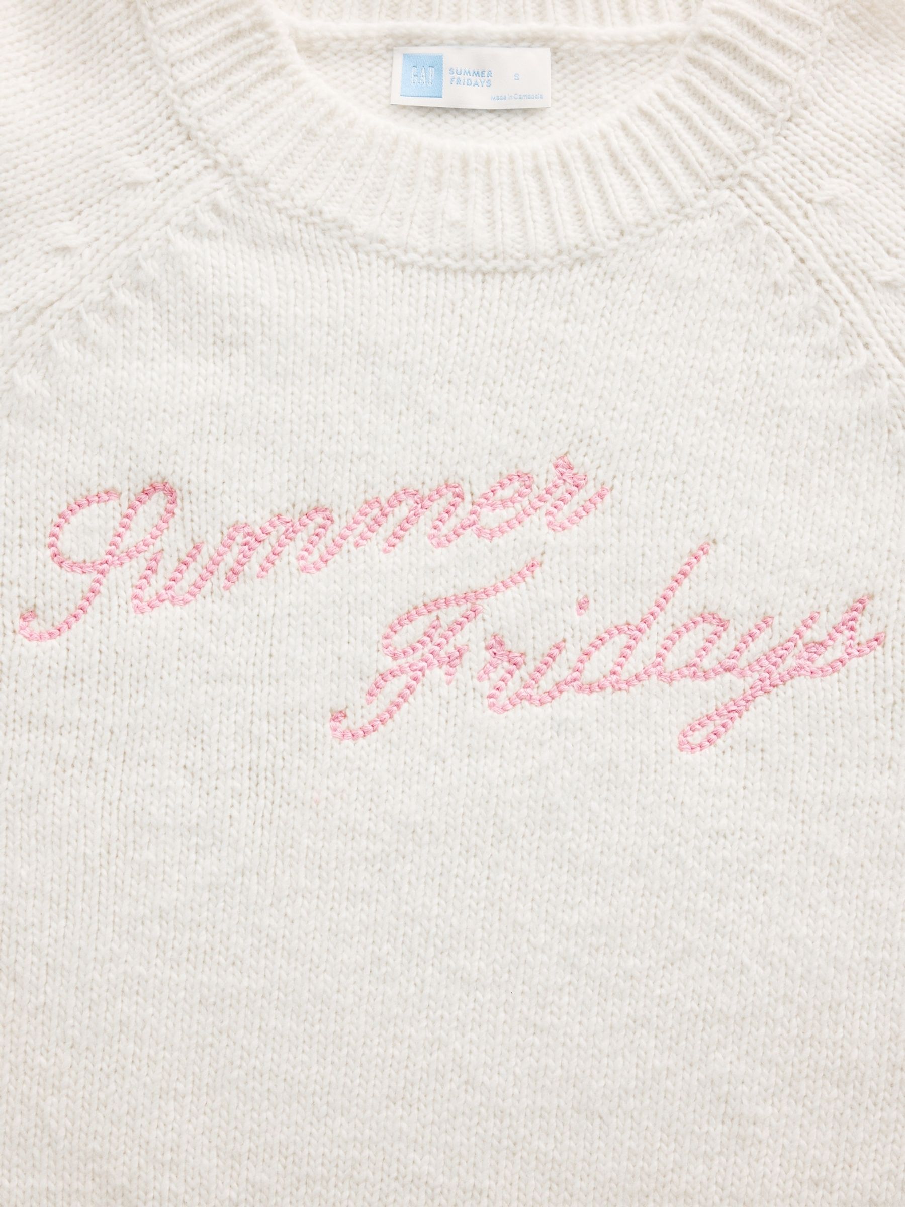Gap X Summer Fridays White Oversized Logo Jumper - Image 5 of 6