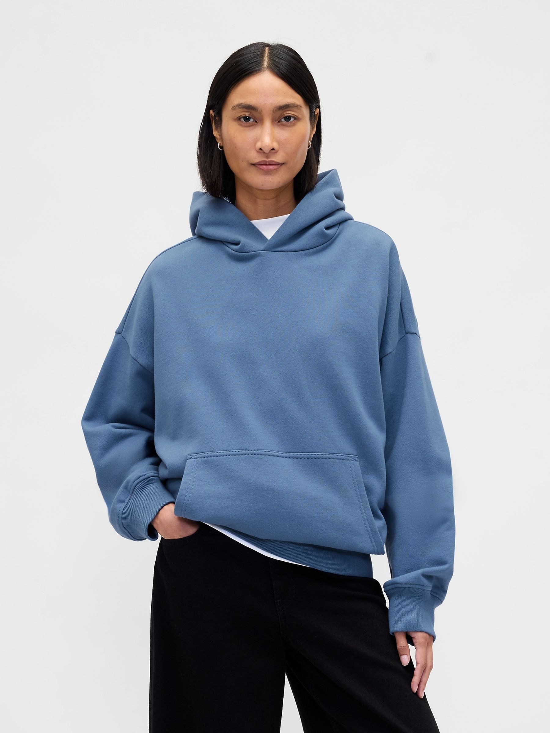 Blue Oversized Heavyweight Hoodie - Image 5 of 6