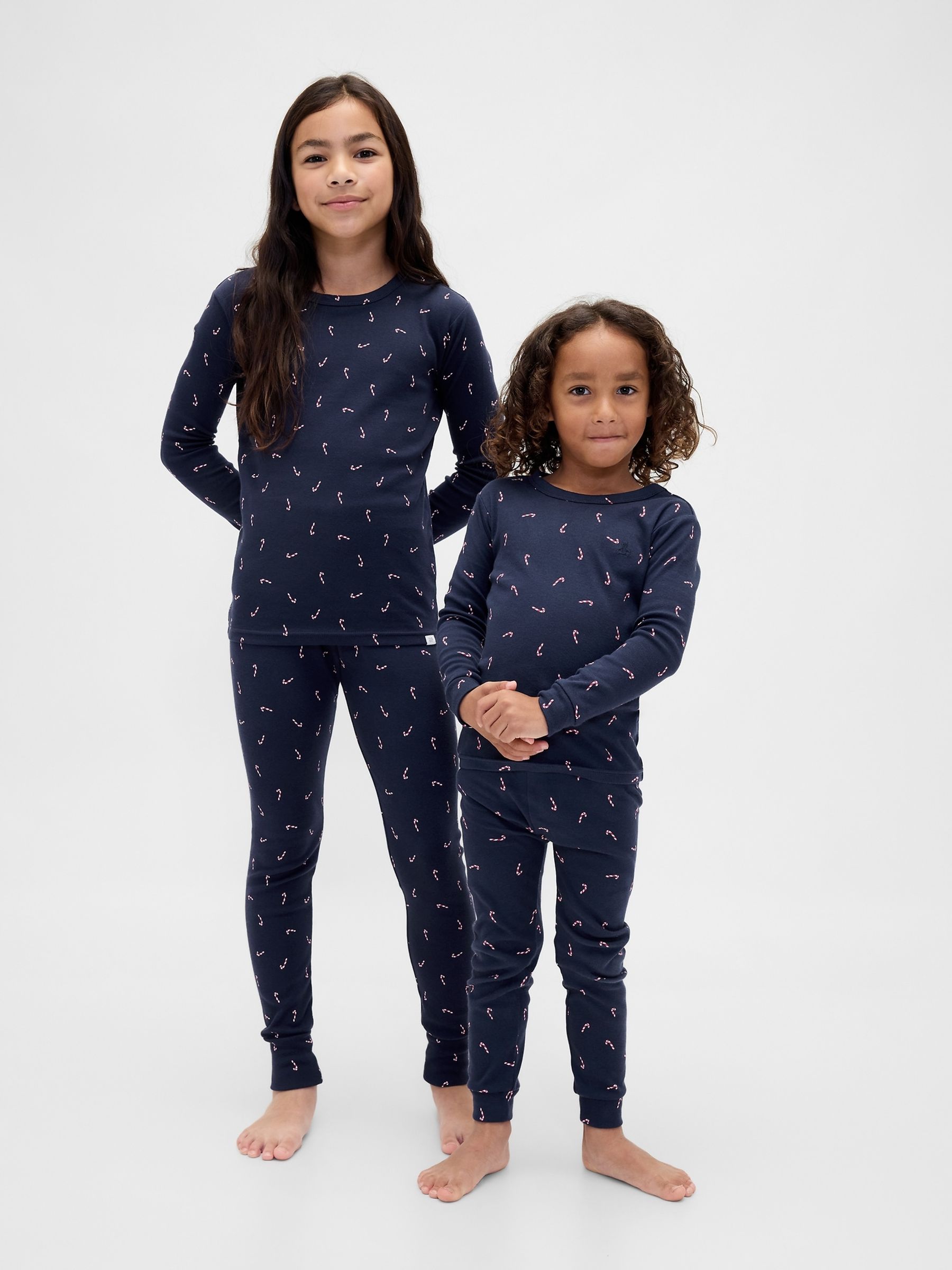 Navy Cotton Long Sleeve Christmas Pyjamas - Image 1 of 6 Navy Cotton Long Sleeve Christmas Pyjamas - Image 1 of 6