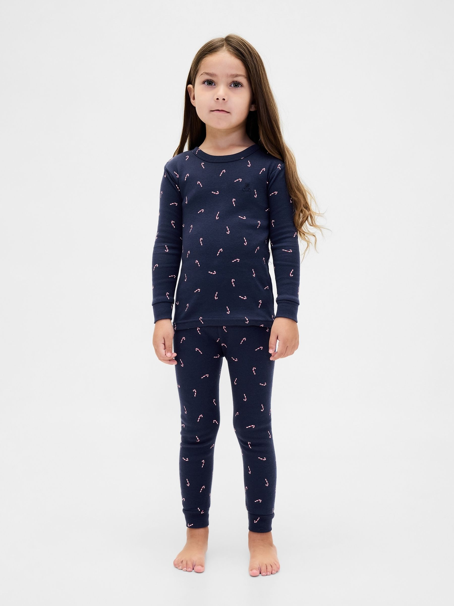 Navy Cotton Long Sleeve Christmas Pyjamas - Image 2 of 6