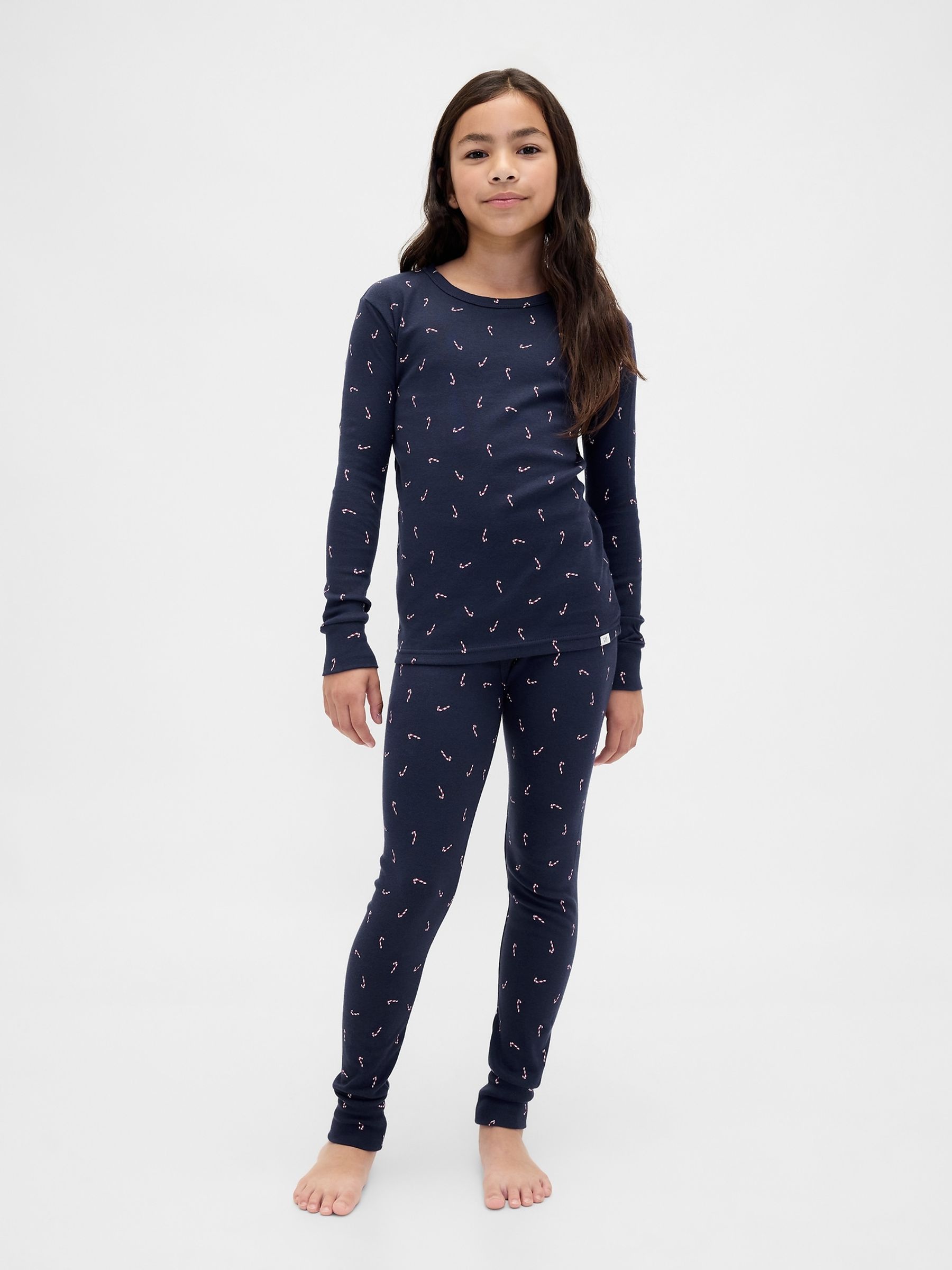 Navy Cotton Long Sleeve Christmas Pyjamas - Image 3 of 6