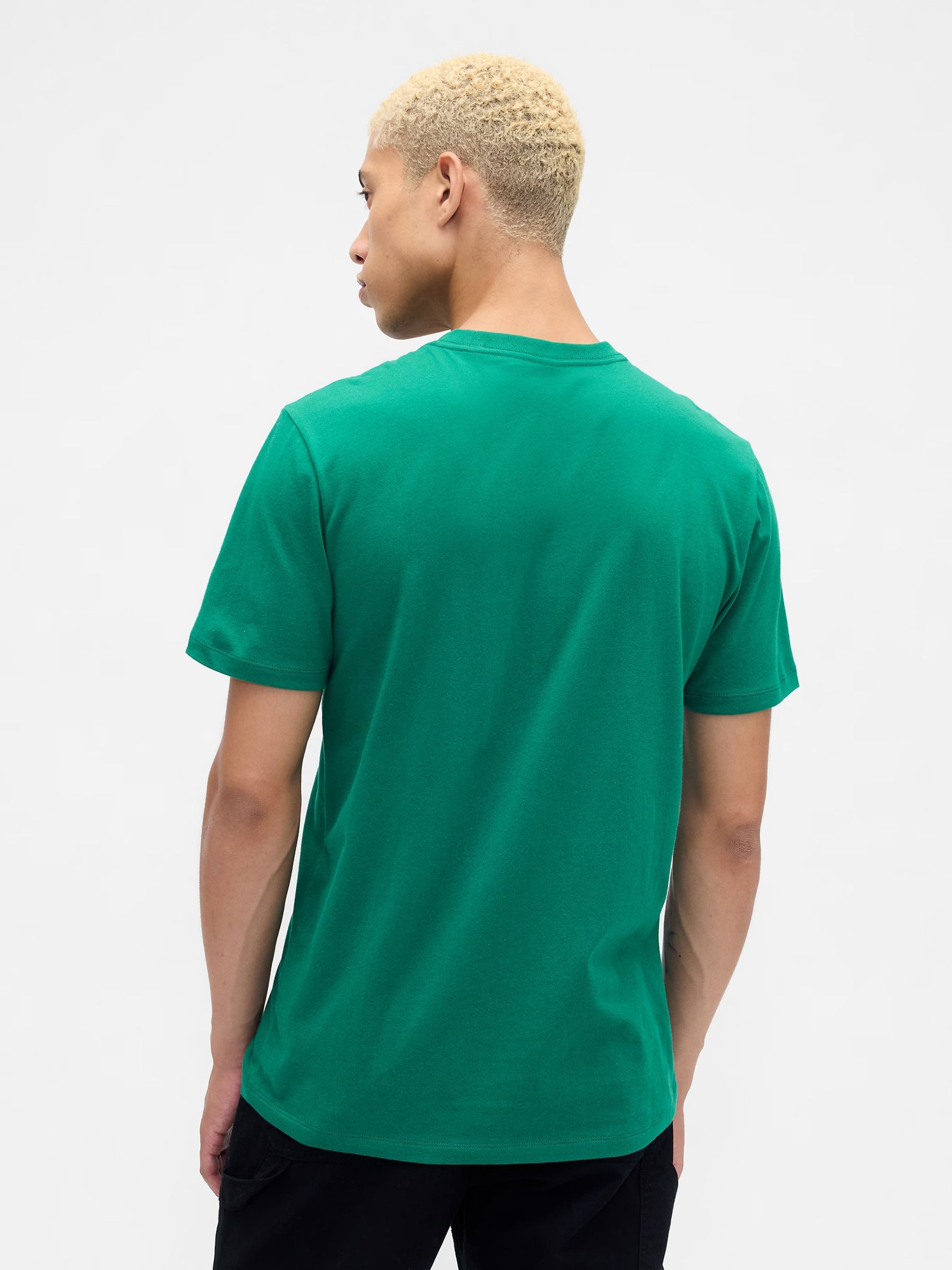 Green Everyday Soft Logo Crew Neck T-Shirt - Image 2 of 3 Green Everyday Soft Logo Crew Neck T-Shirt - Image 2 of 3