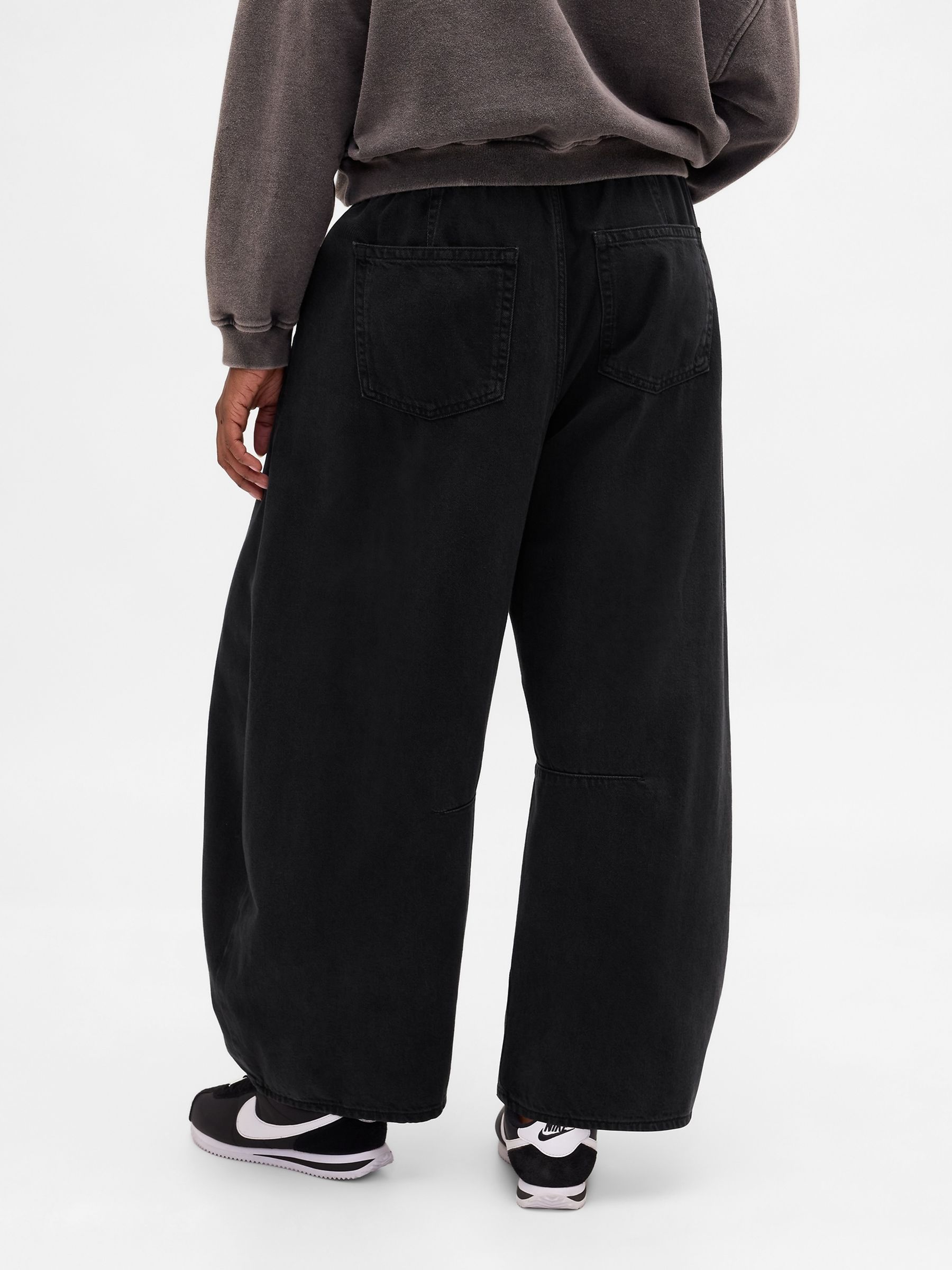 Black Mid Waisted UltraSoft Easy Horseshoe Jeans - Image 6 of 6