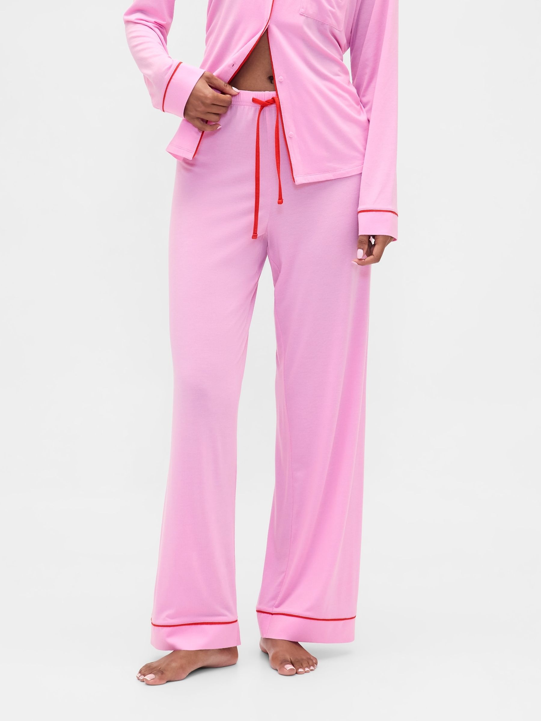 Pink Valentines Heart Modal Pyjama Bottoms - Image 1 of 4