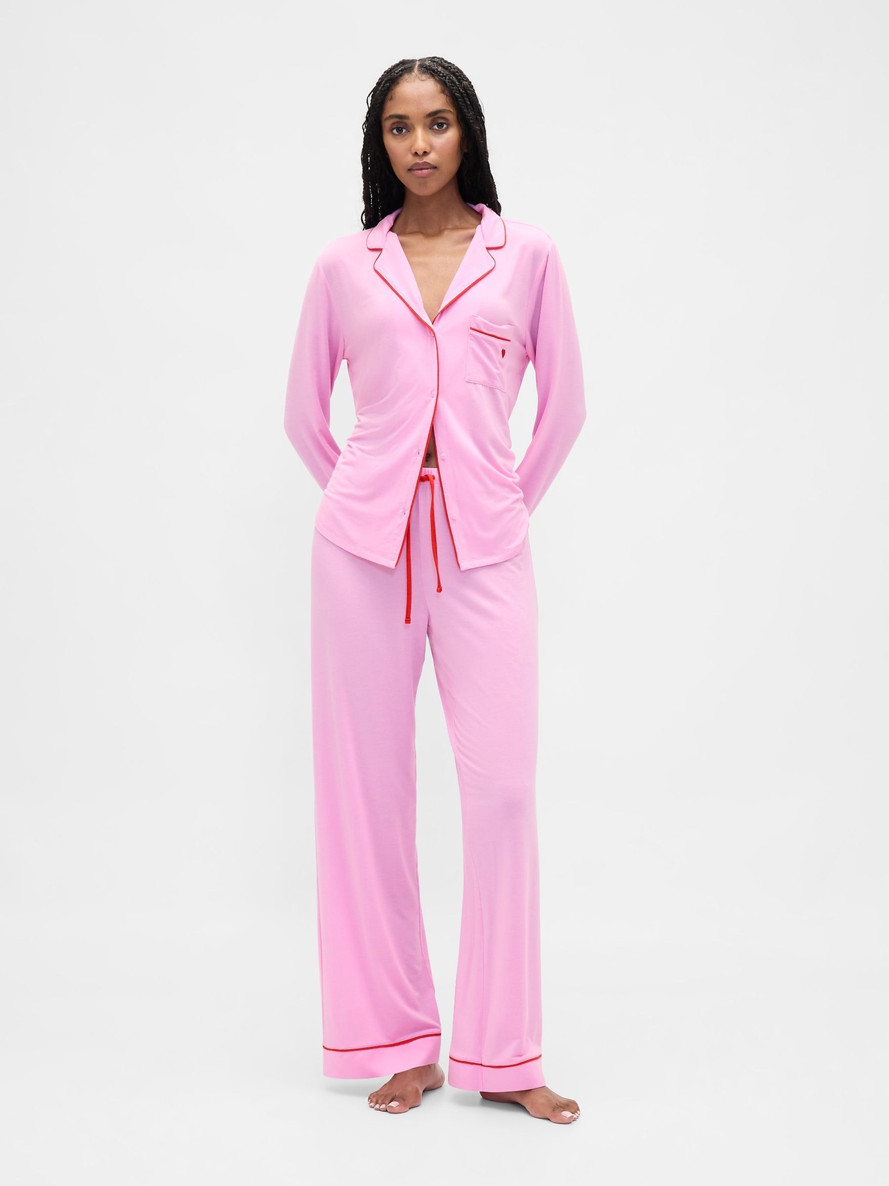 Pink Valentines Heart Modal Pyjama Bottoms - Image 4 of 4