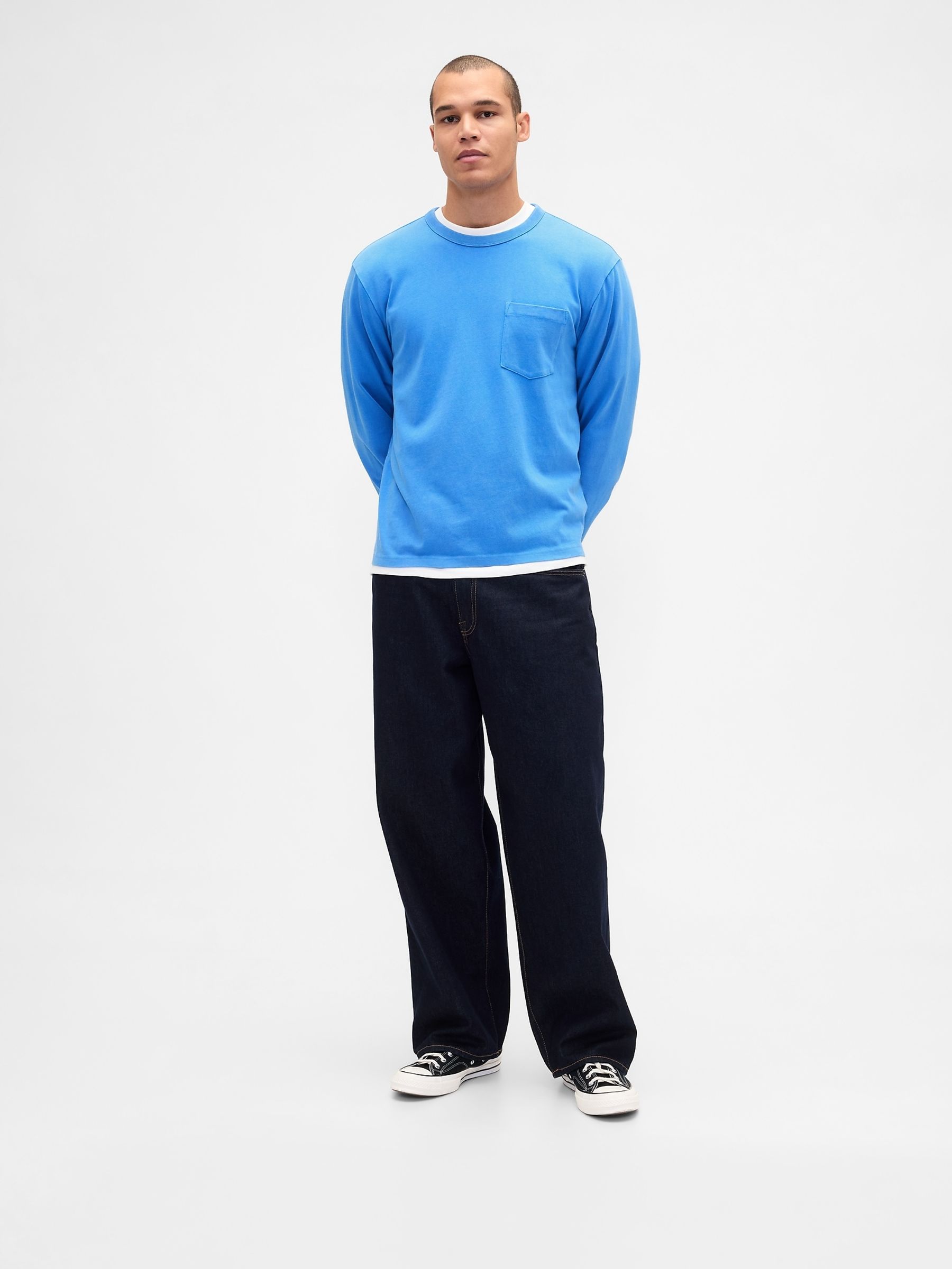Blue Heavyweight Relaxed T-Shirt - Image 3 of 4